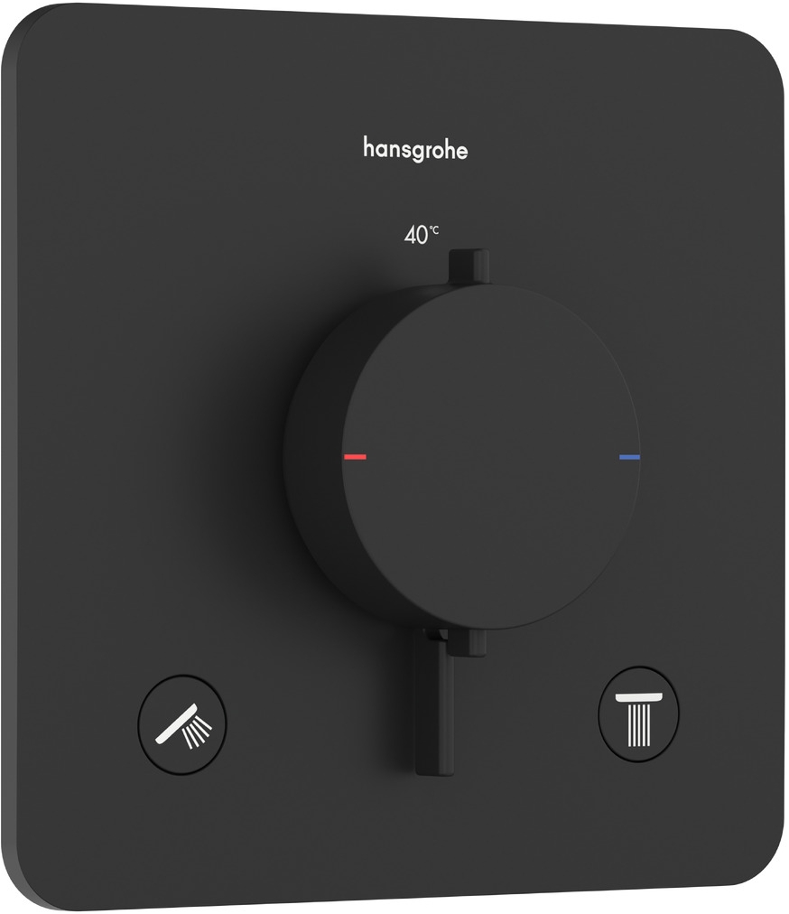 Darmowa Dostawa - Bateria wannowo-prysznicowa podtynkowa z termostatem czarna Hansgrohe Ecostat Comfort Q 33713670