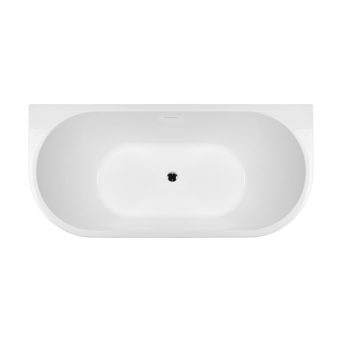 Darmowa Dostawa - Wanna przyścienna 170x80 cm owalna biała Oltens Delva 12019000