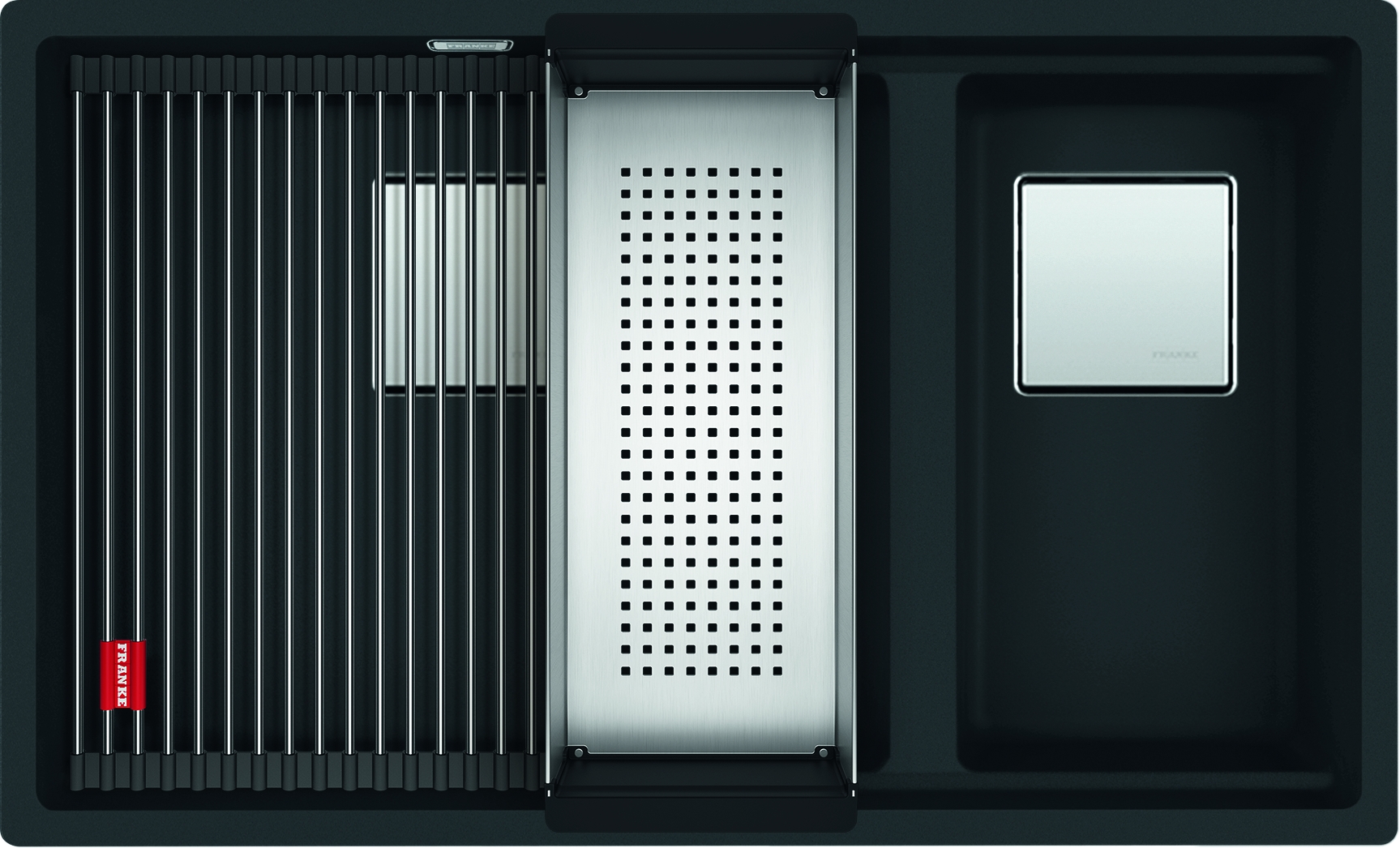 Darmowa Dostawa - Zlewozmywak granitowy 76x46 cm czarny Franke Kanon 1250633004