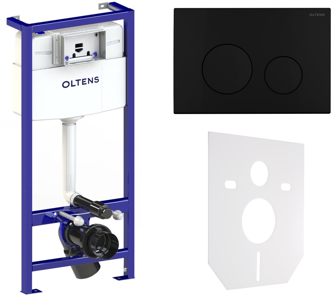 Darmowa Dostawa - Stelaż podtynkowy z przyciskiem i uszczelką do miski wc wiszącej Oltens Triberg 58301300