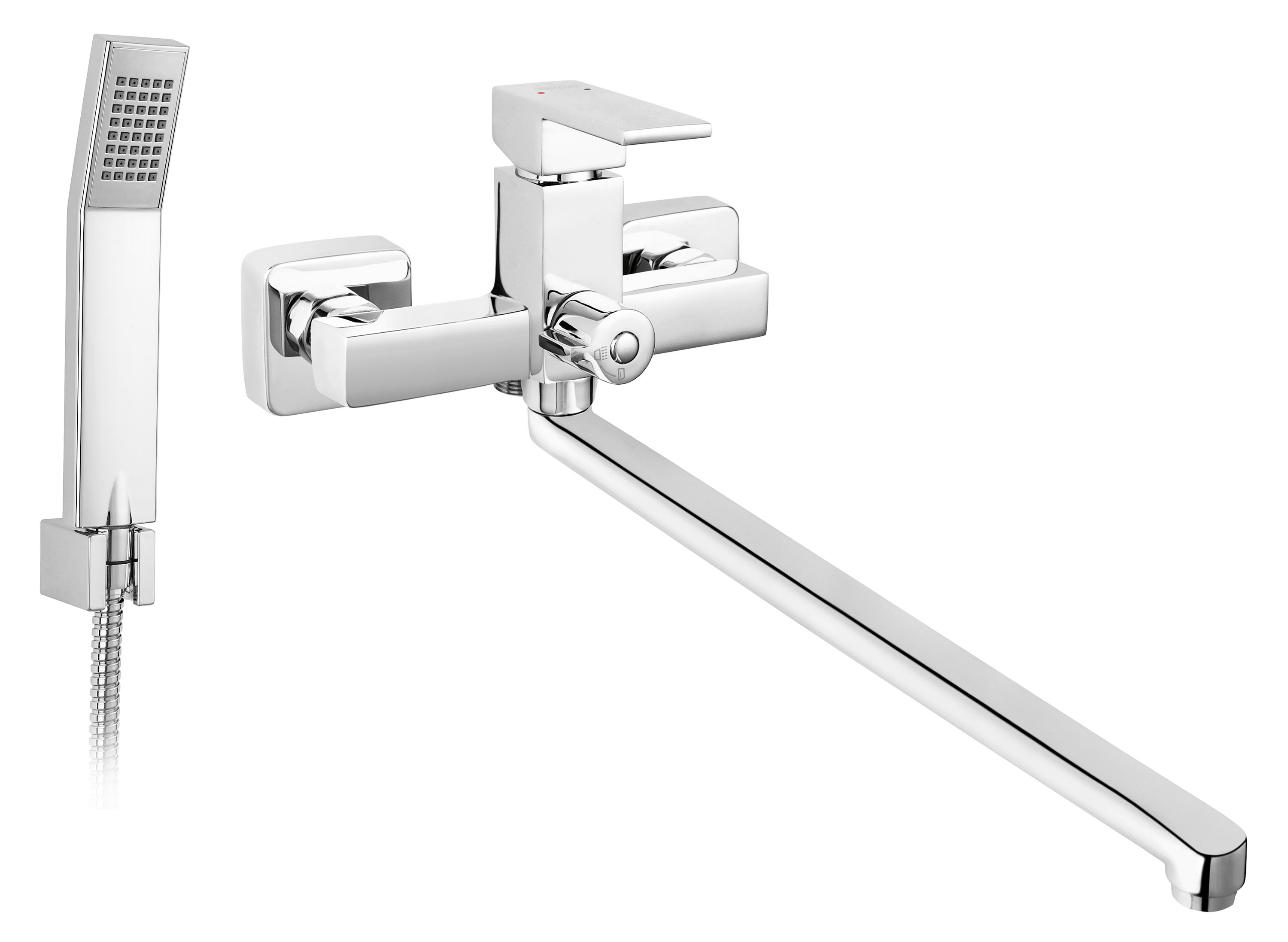 Darmowa Dostawa - Bateria wannowo-prysznicowa ścienna chrom Ferro Zicco BZI55A