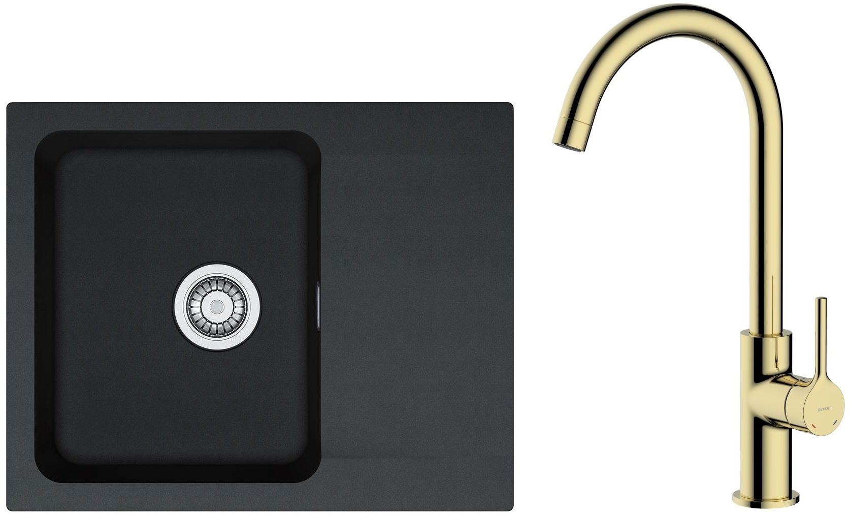 Darmowa Dostawa - Zlewozmywak z baterią onyx / złoty Franke Orion abset4544