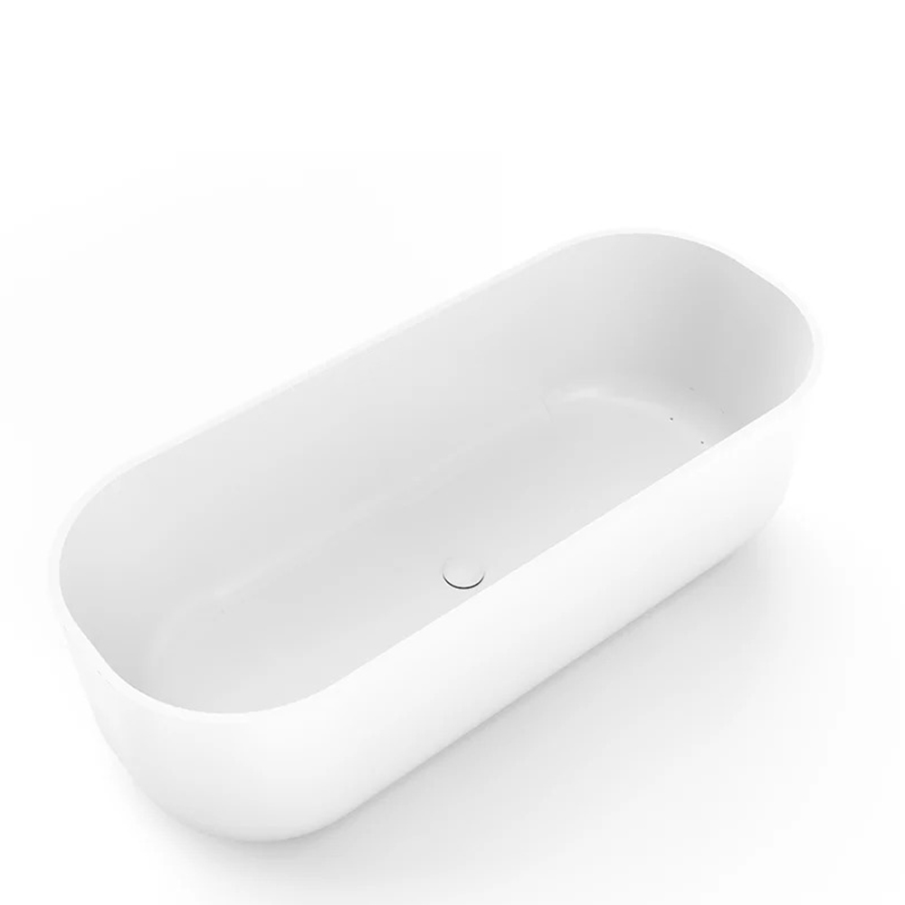 Darmowa Dostawa - Wanna wolnostojąca 170x70 cm owalna biała Cristalstone Separado CUATROBEZPRZELEWU