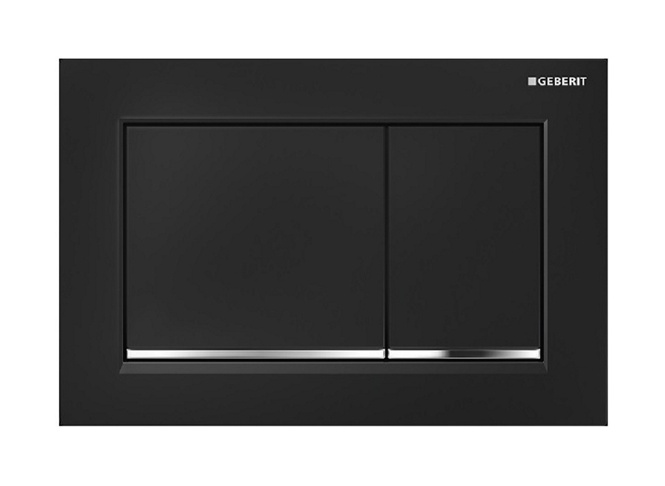 Darmowa Dostawa - Przycisk spłukujący do wc chrom błyszczący-czarny Geberit Omega20 115080KM1
