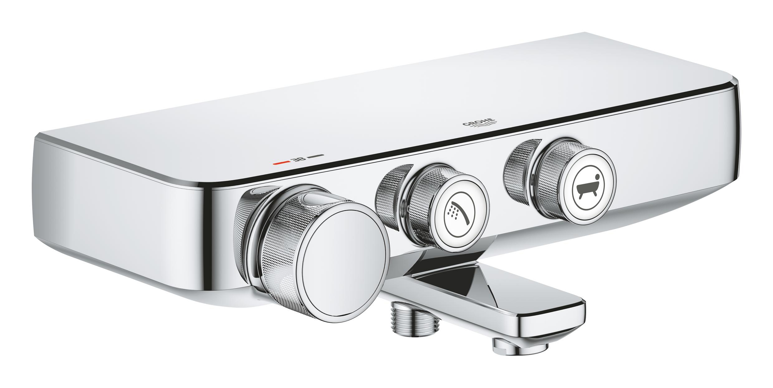 Darmowa Dostawa - Bateria wannowo-prysznicowa ścienna termostatyczna starlight chrome Grohe Grohtherm SmartControl 34718000