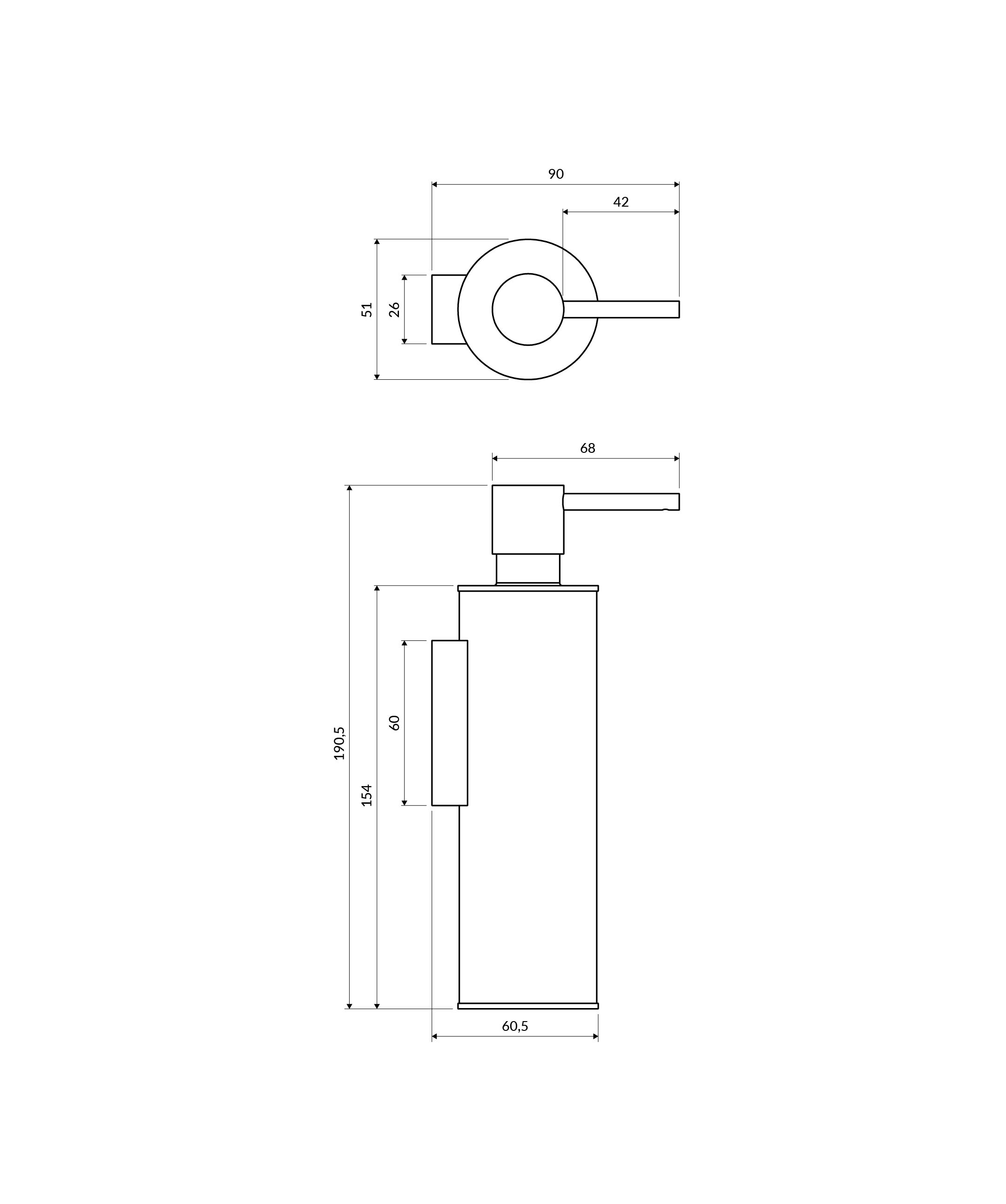 Darmowa Dostawa - Dozownik do mydła 150 ml biały Omnires Modern Project MP60721WM