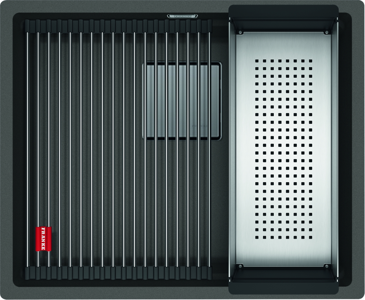 Darmowa Dostawa - Zlewozmywak granitowy 56x46 cm szary/grafitowy/onyx Franke Kanon 1250716371