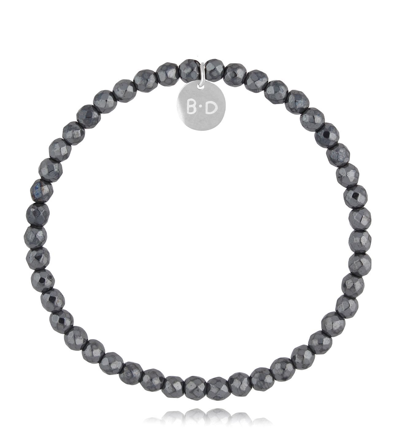 Bransoletka z hematytami stalowymi damska Candace - By Dziubeka