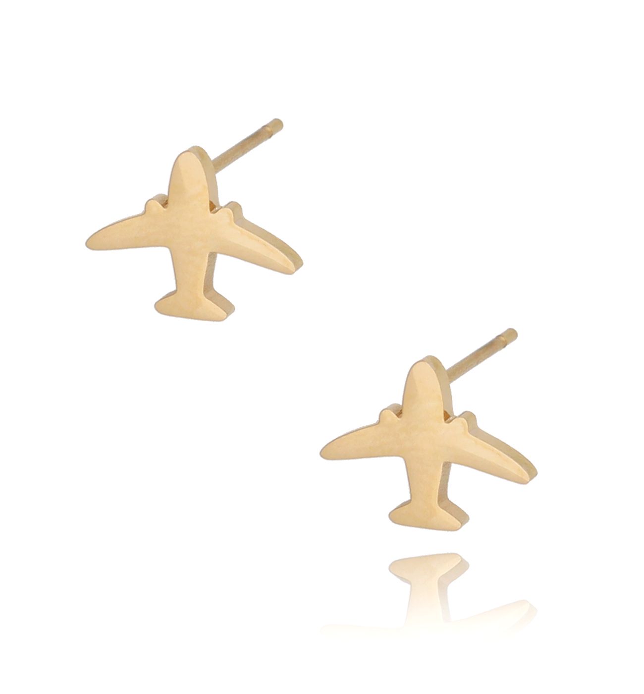 Kolczyki złote samoloty - By Dziubeka