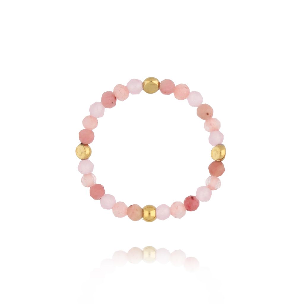 Pierścionek elastyczny różowy PSC0682 - By Dziubeka