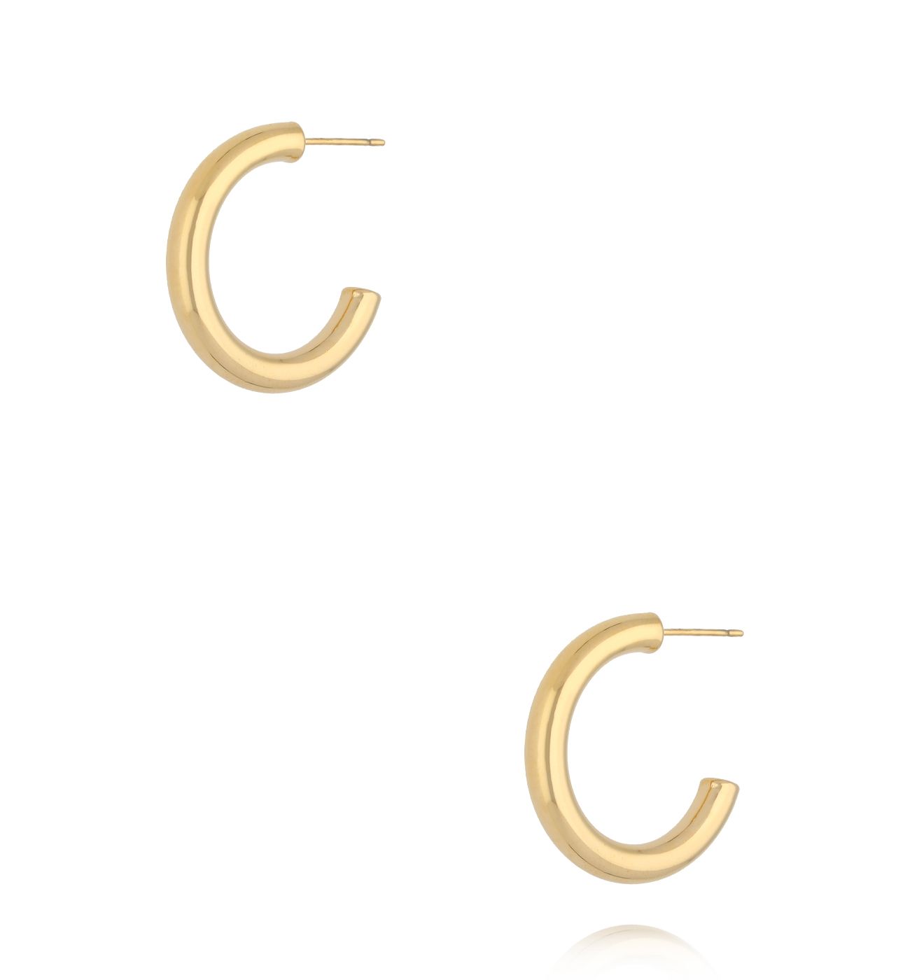 Kolczyki złote koła średnie KSY0472 - By Dziubeka