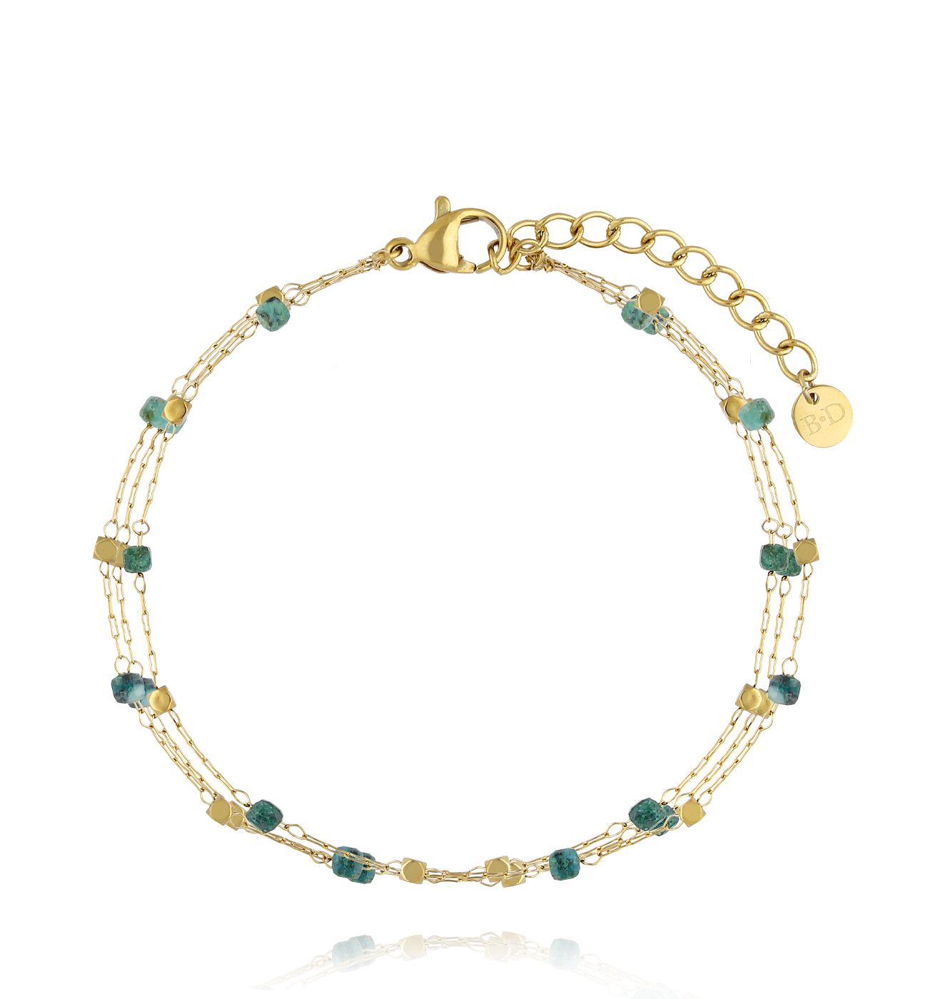 Bransoletka z jadeitami afrykańskimi Peruvian - By Dziubeka