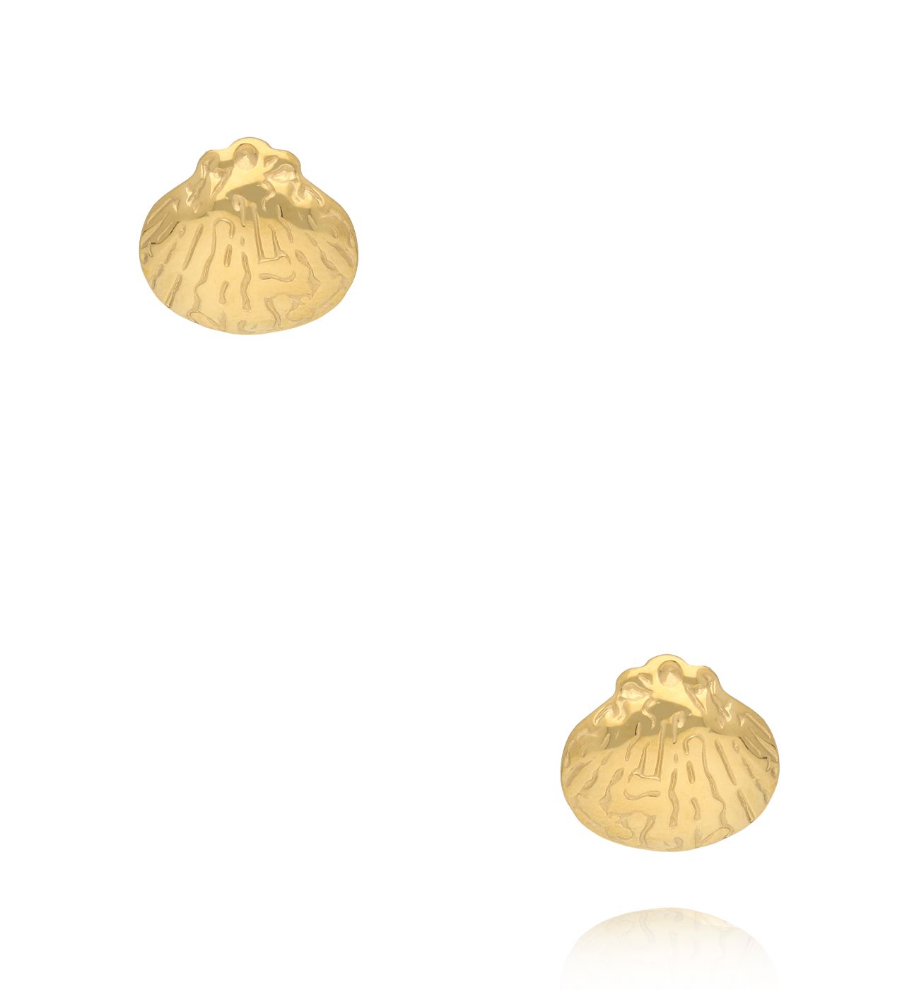 Kolczyki muszelki złote KSY0349 - By Dziubeka