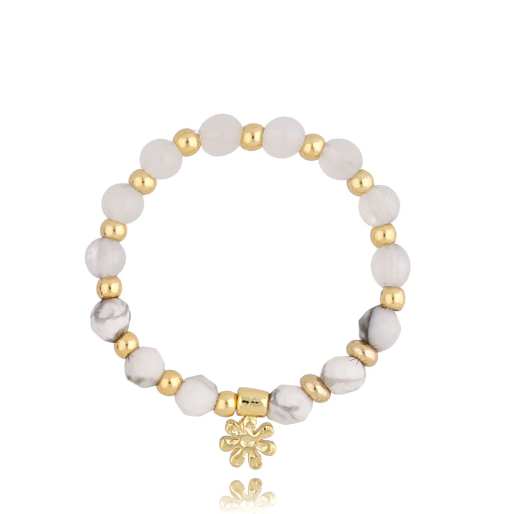 Pierścionek z howlitami Anke PSC0312 - By Dziubeka