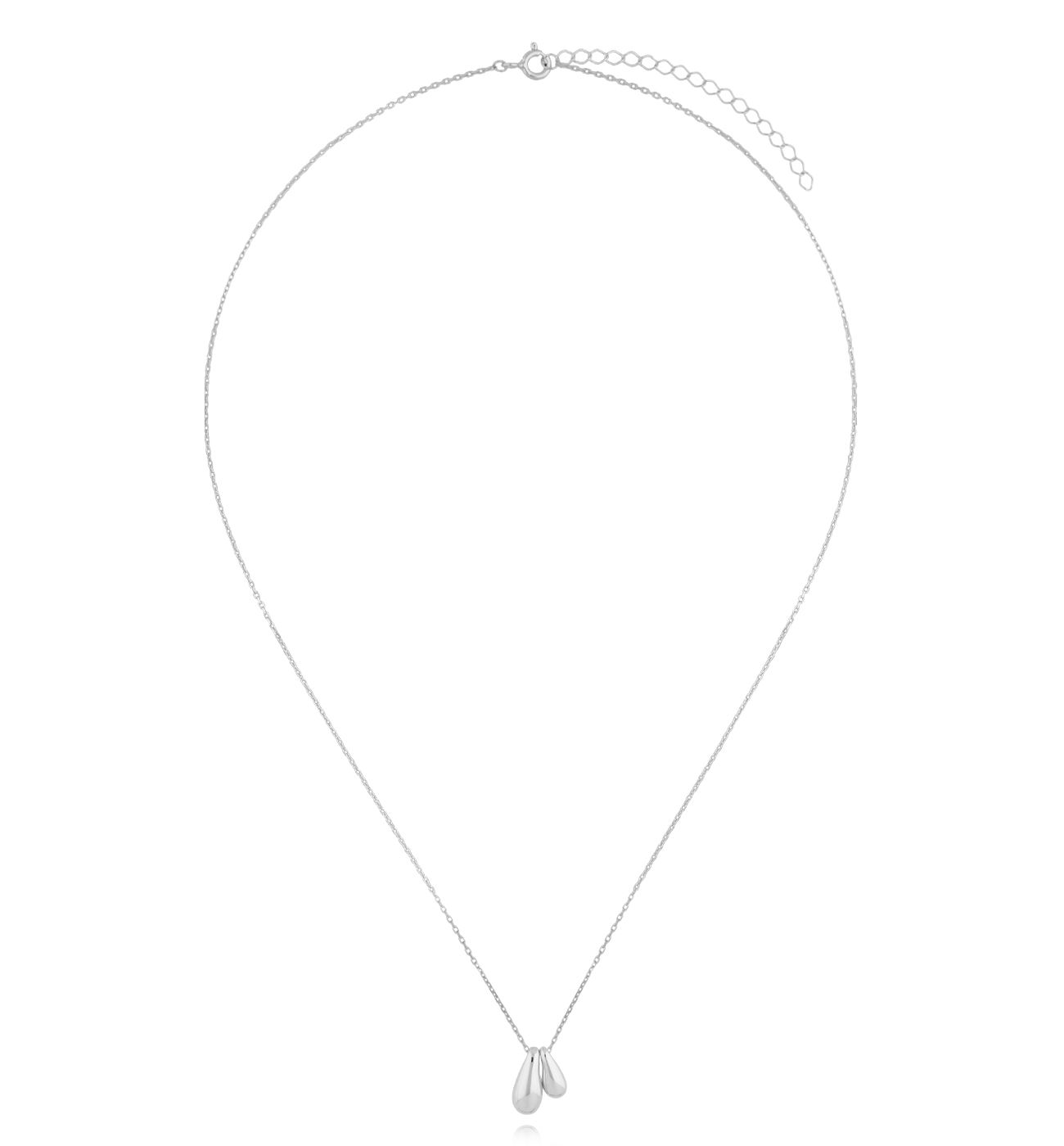 Naszyjnik srebrny z kroplami - By Dziubeka
