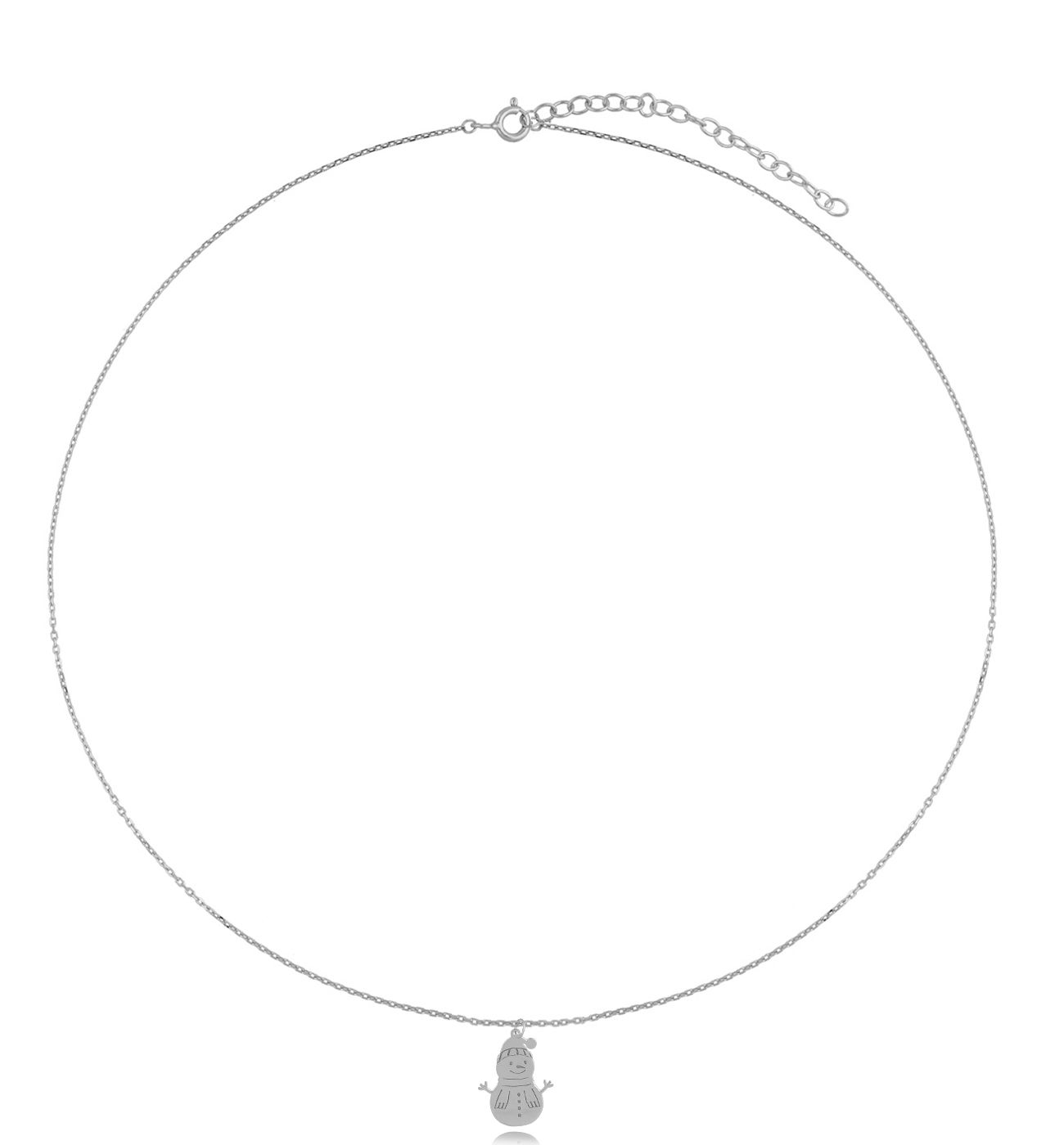 Naszyjnik srebrny z bałwankiem Cute Snowman - By Dziubeka