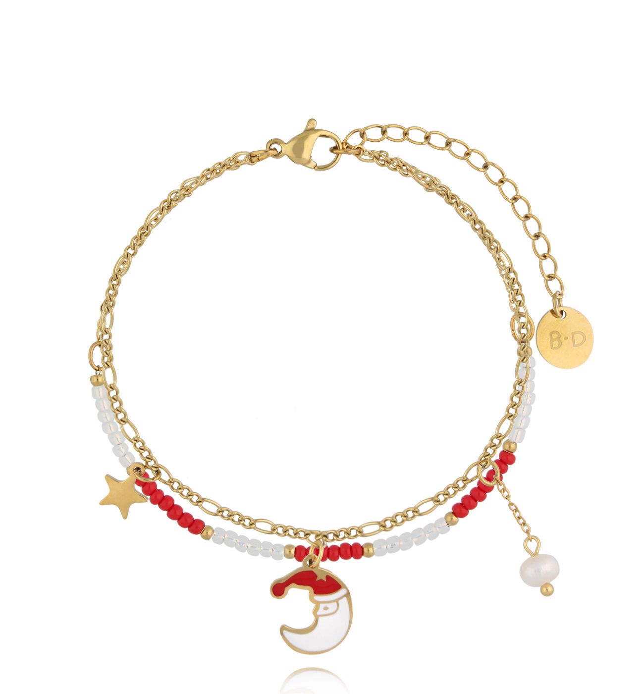 Bransoletka świąteczna z księżycem - By Dziubeka