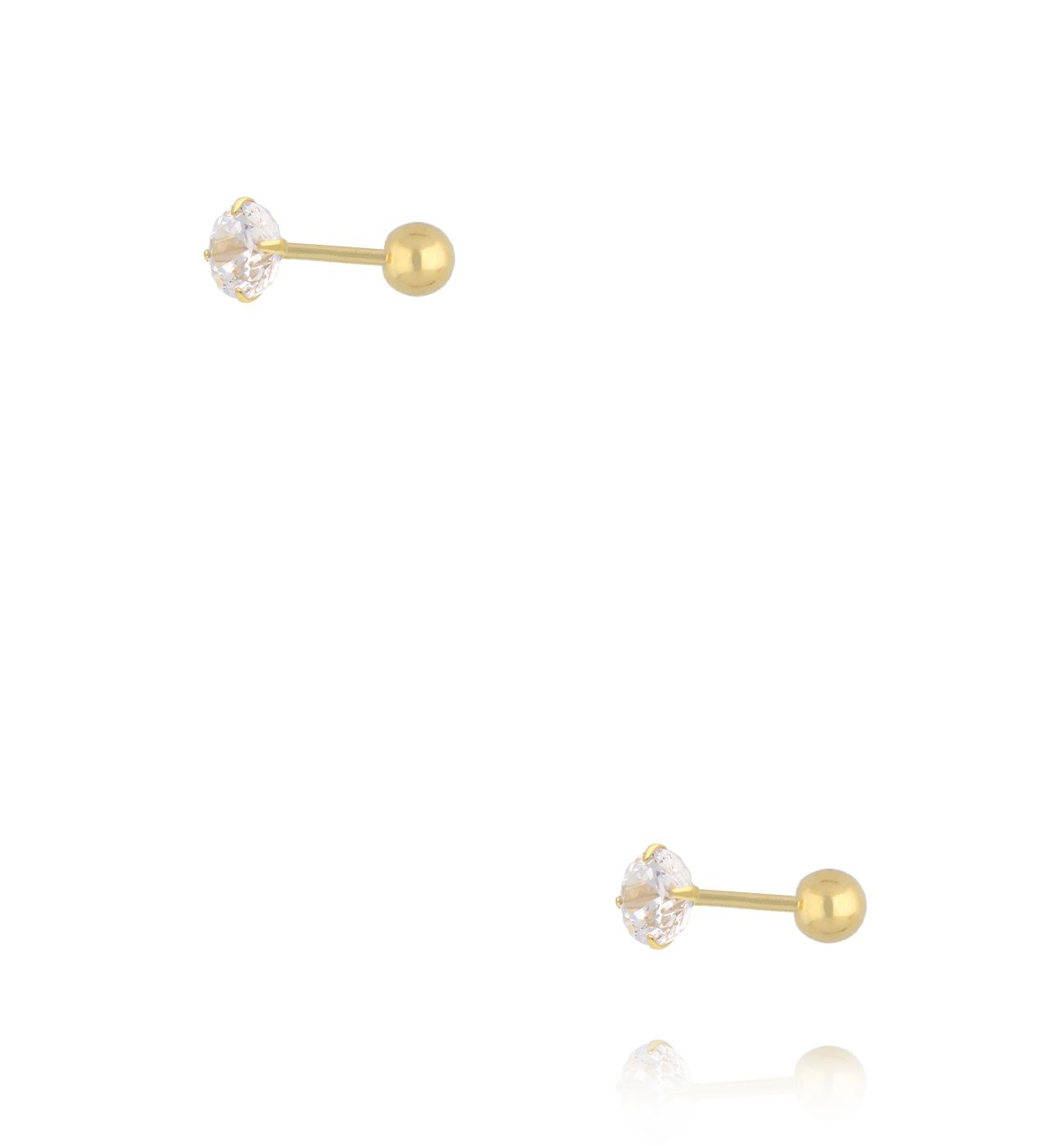 Kolczyki złote z cyrkonią KCA0124 - By Dziubeka