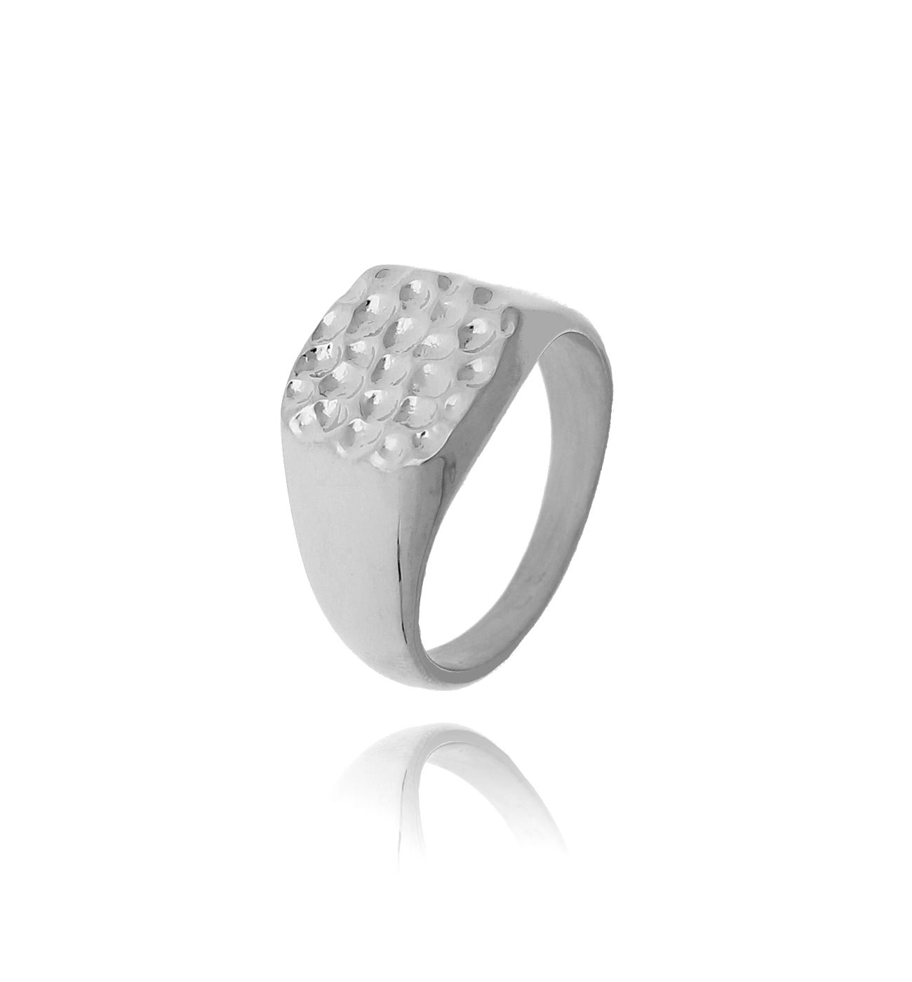 Pierścionek srebrny sygnet ze stali szlachetnej PSA0122 Rozmiar 15