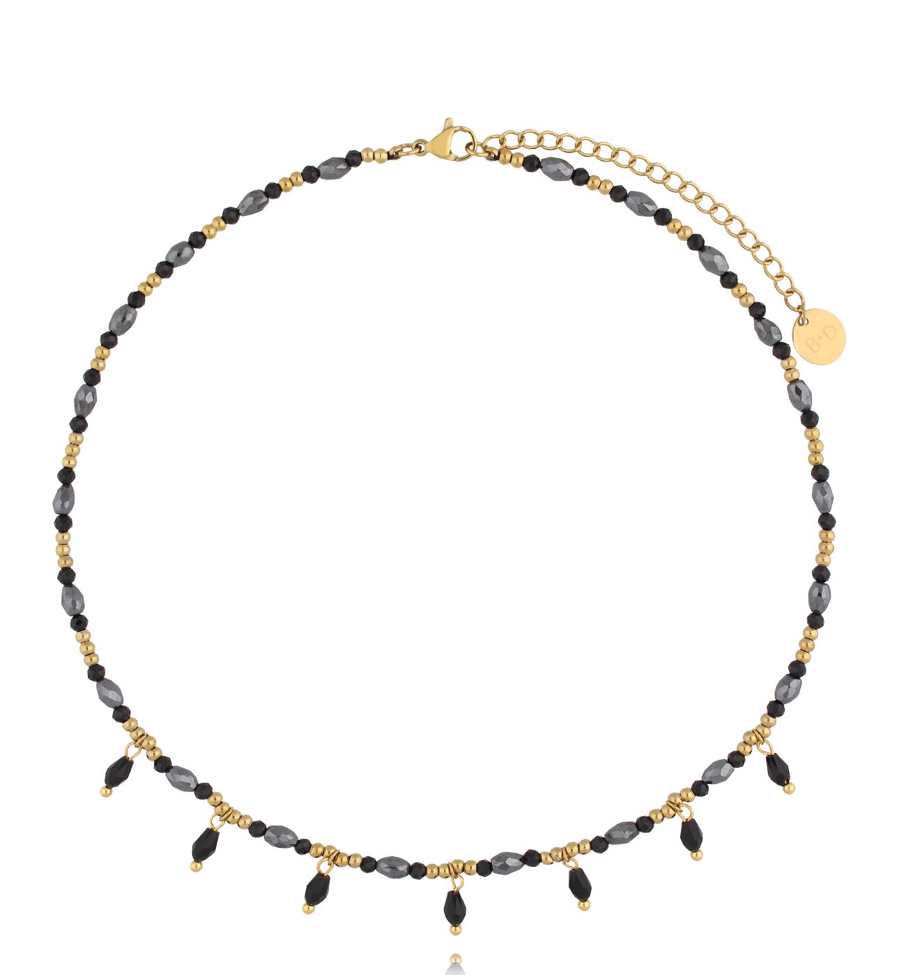 Naszyjnik z hematytami i agatami - By Dziubeka