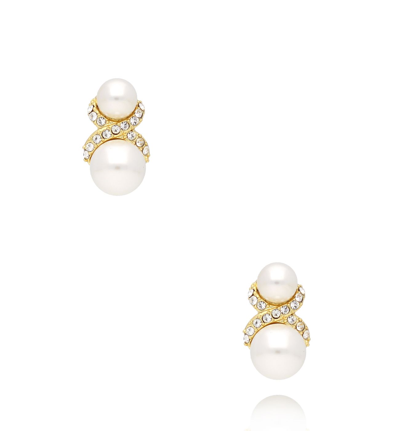 Kolczyki złote z perłami Hope - By Dziubeka