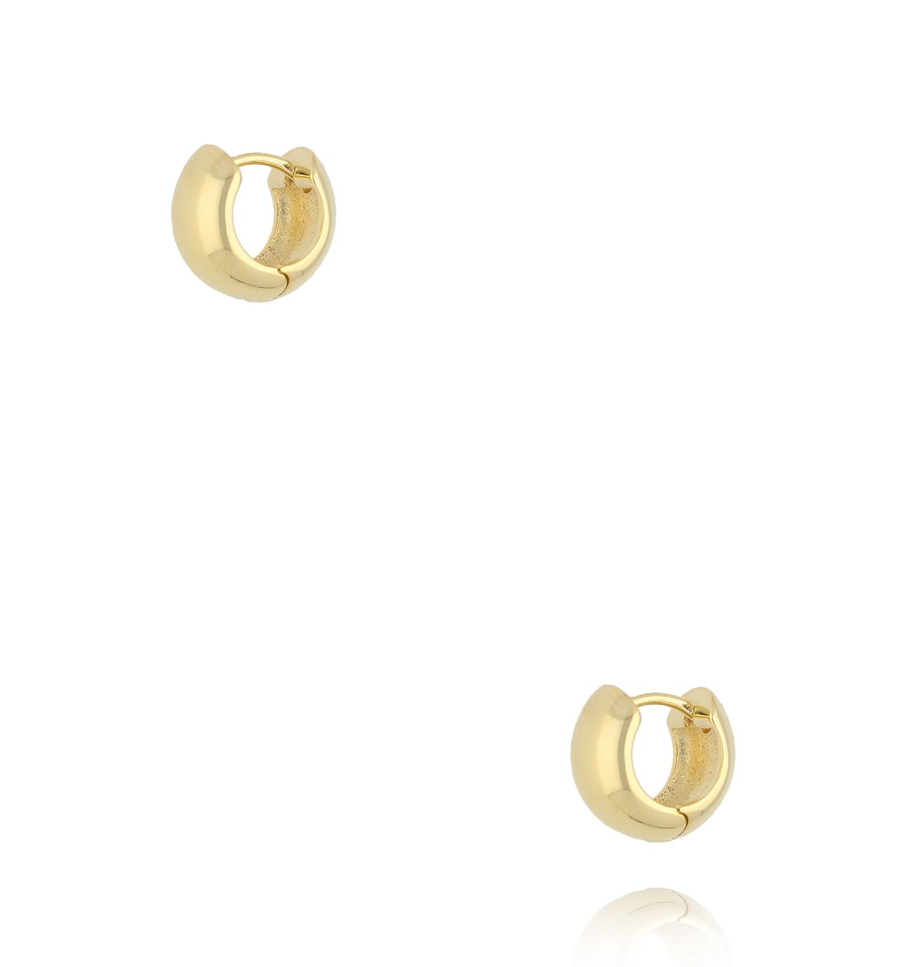 Kolczyki kółka małe złote KLU0066 - By Dziubeka