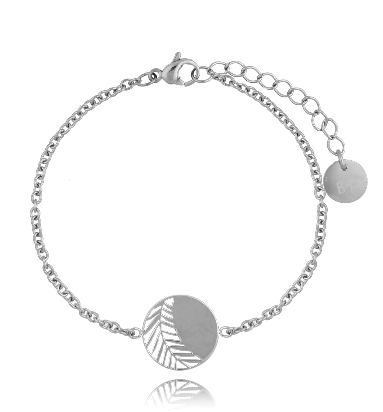 Bransoletka srebrna Elegant Leaf - By Dziubeka