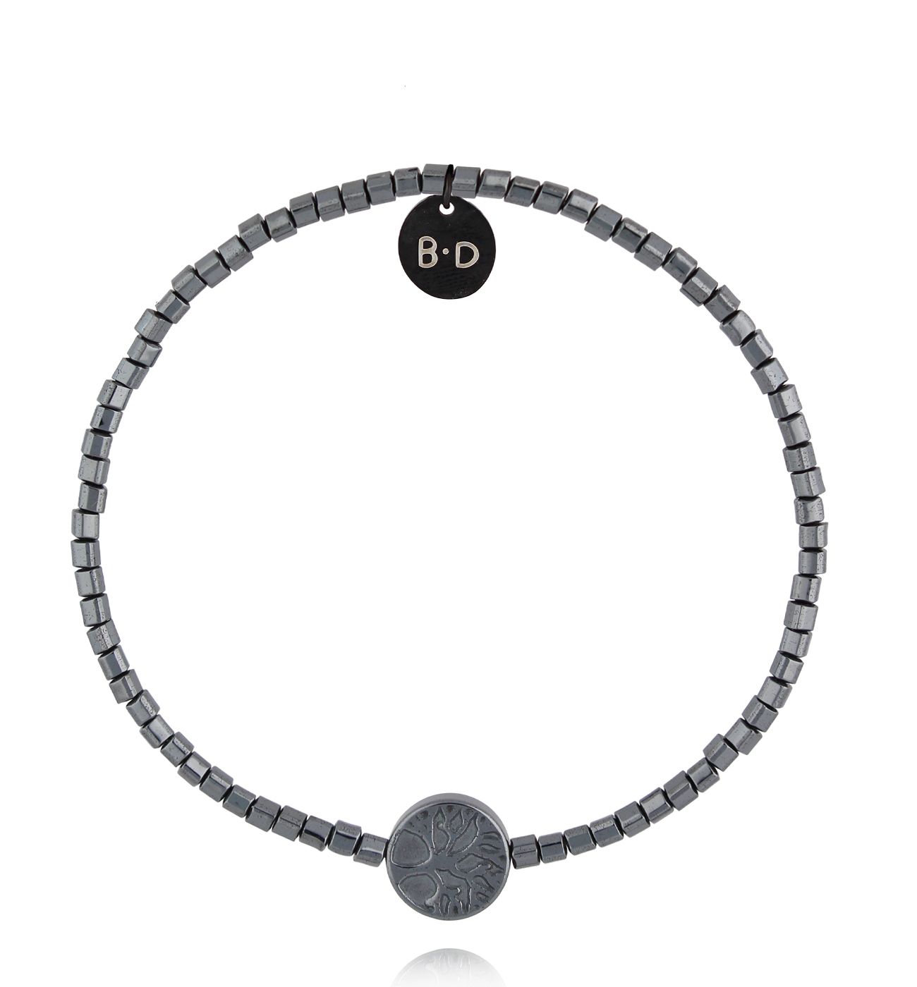 Bransoletka z hematytami i drzewkiem - By Dziubeka