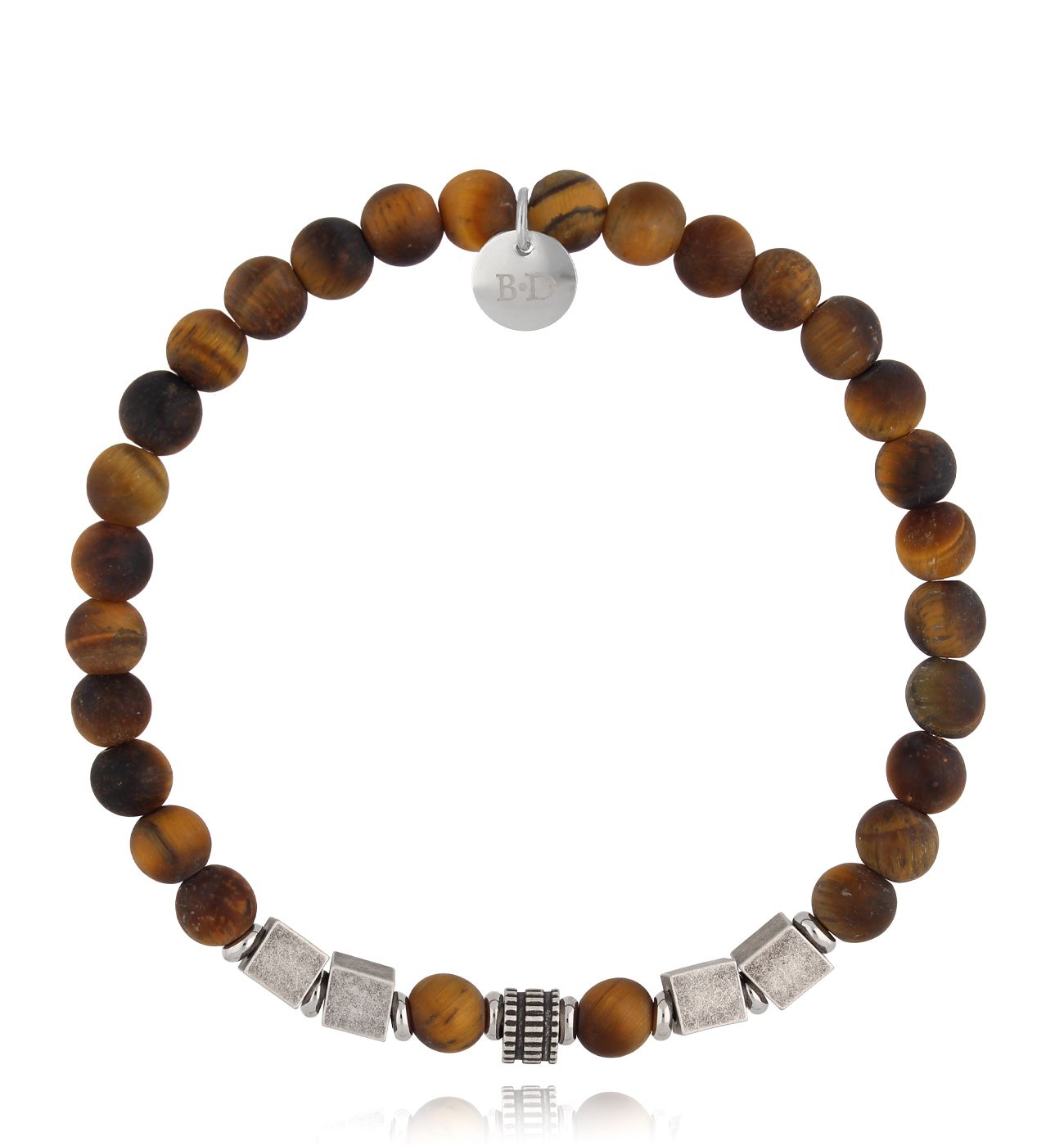 Bransoletka męska z matowym tygrysim okiem Bardi 70 - By Dziubeka