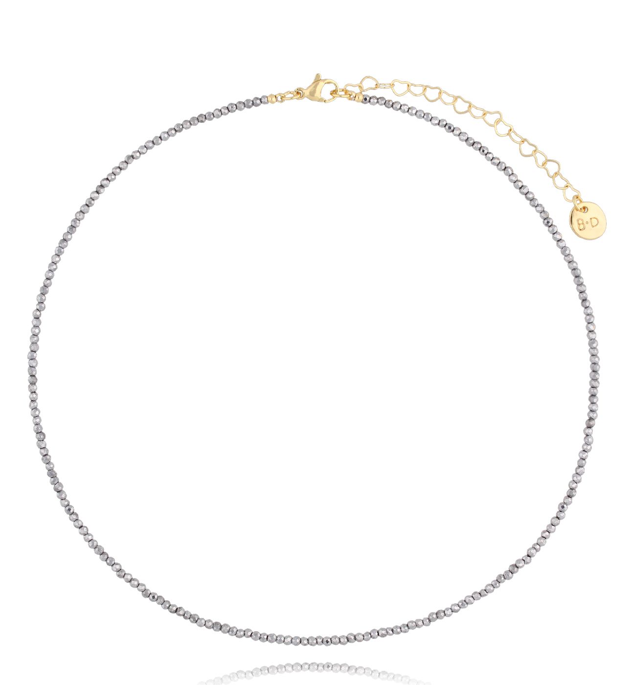 Naszyjnik ze srebrnymi hematytami Mini Fina - By Dziubeka