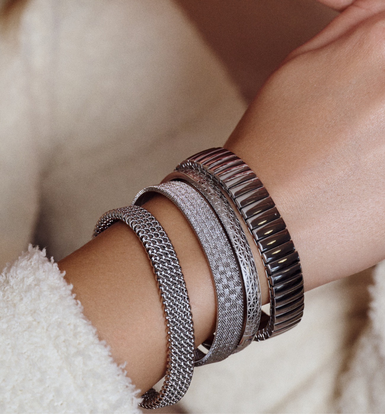 Zestaw srebrnych bransoletek ZN0038 - By Dziubeka