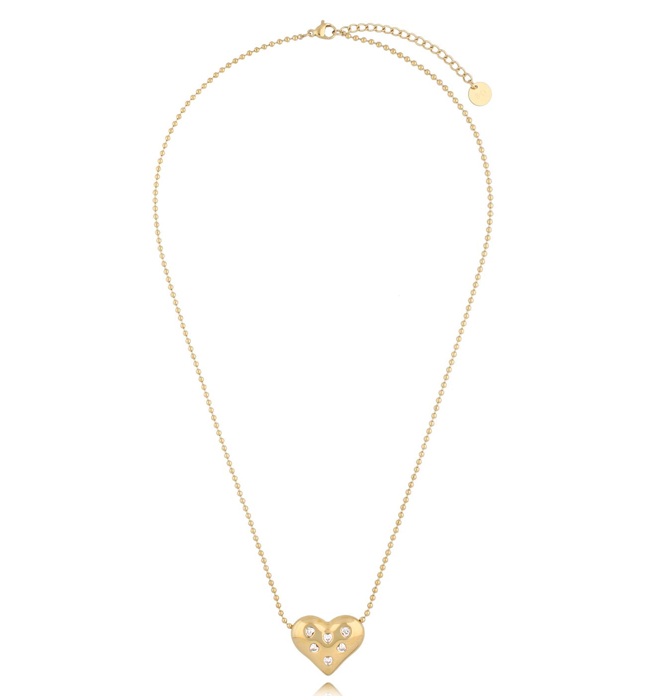 Naszyjnik złoty z sercem Cencia - By Dziubeka
