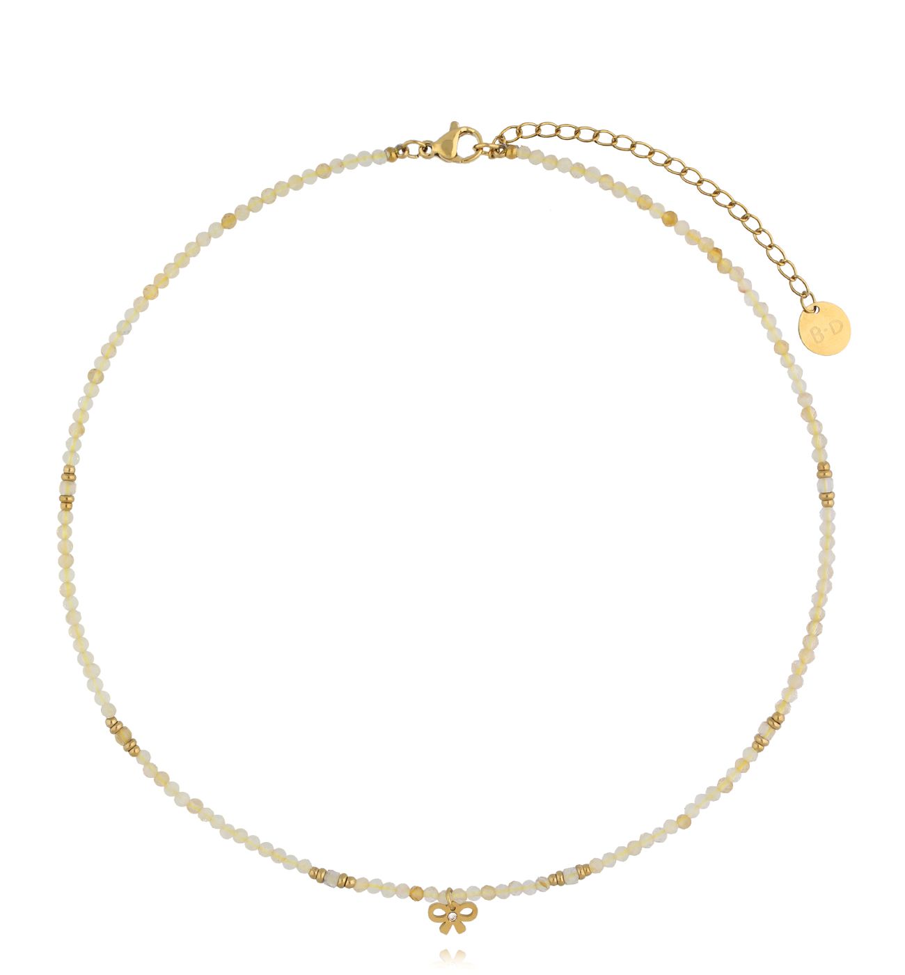 Naszyjnik z cytrynami i kokardką - By Dziubeka