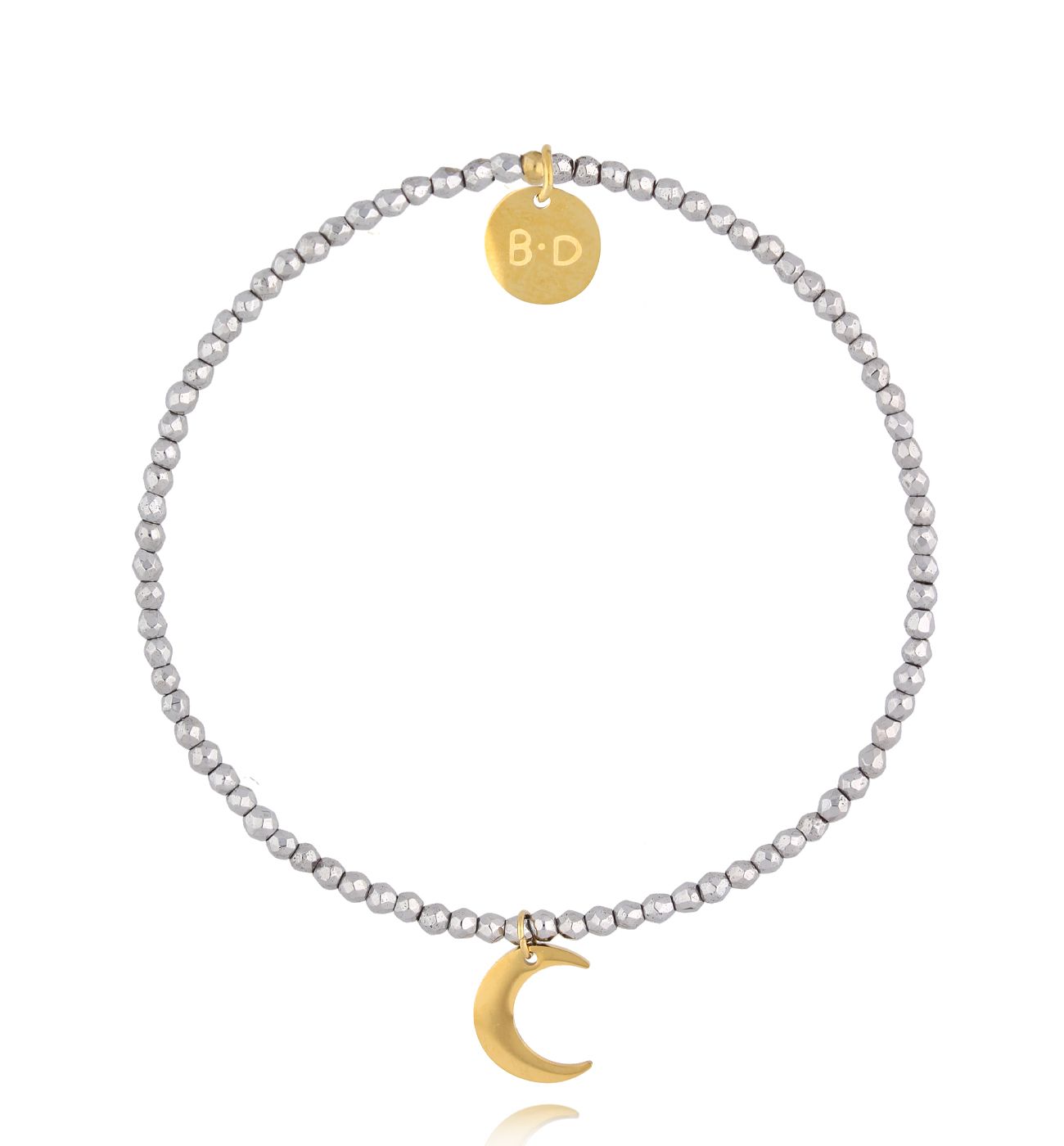 Bransoletka z hematytami i księżycem Nightfall Grace - By Dziubeka