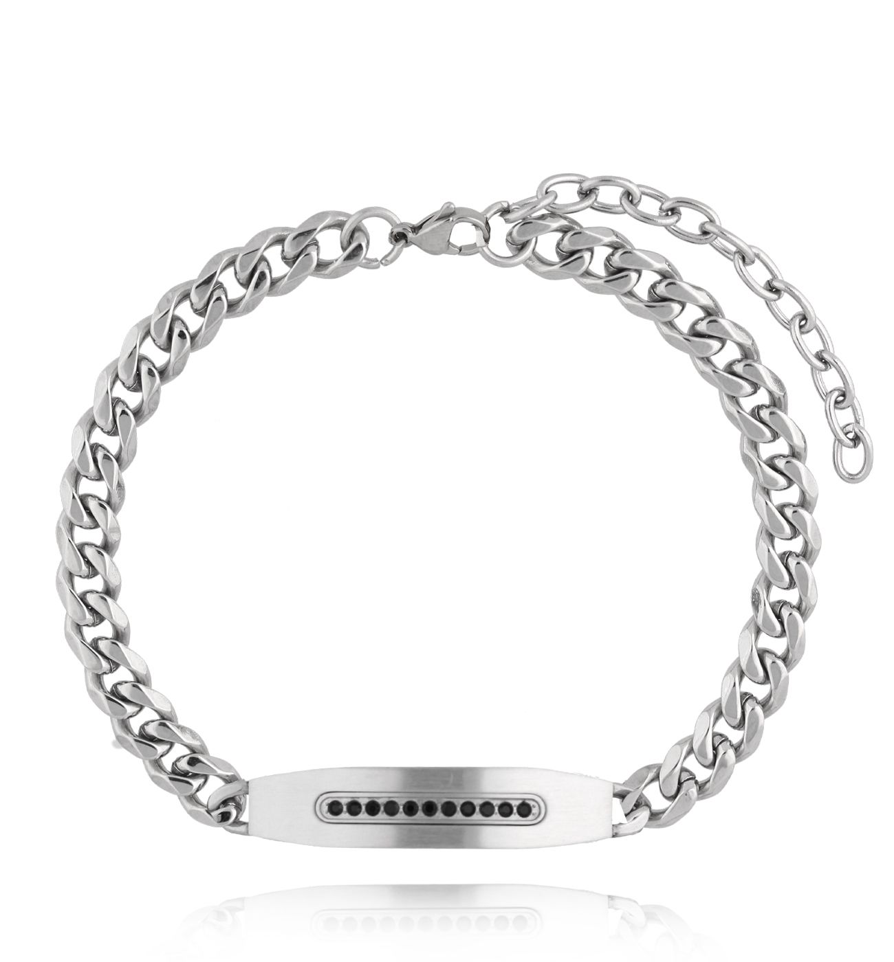 Bransoletka męska srebrna z łańcuchem Arnvid 60 - By Dziubeka