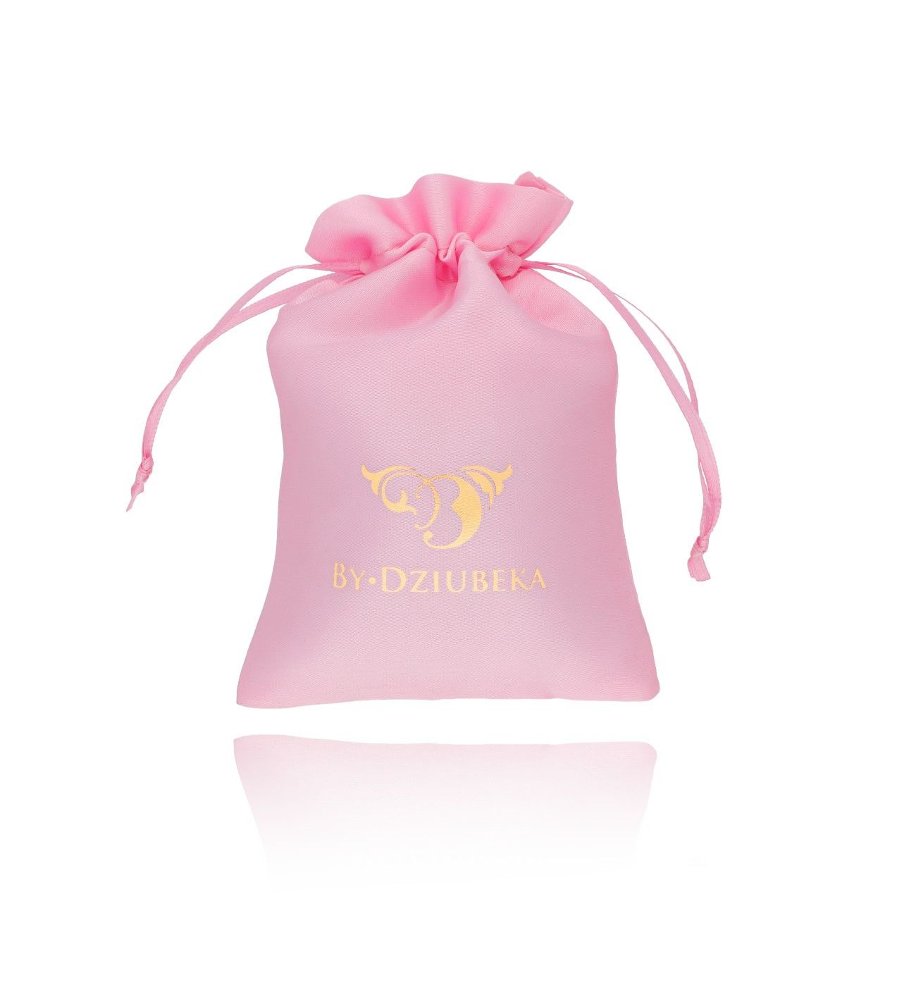 Woreczek satynowy średni-różowy - By Dziubeka