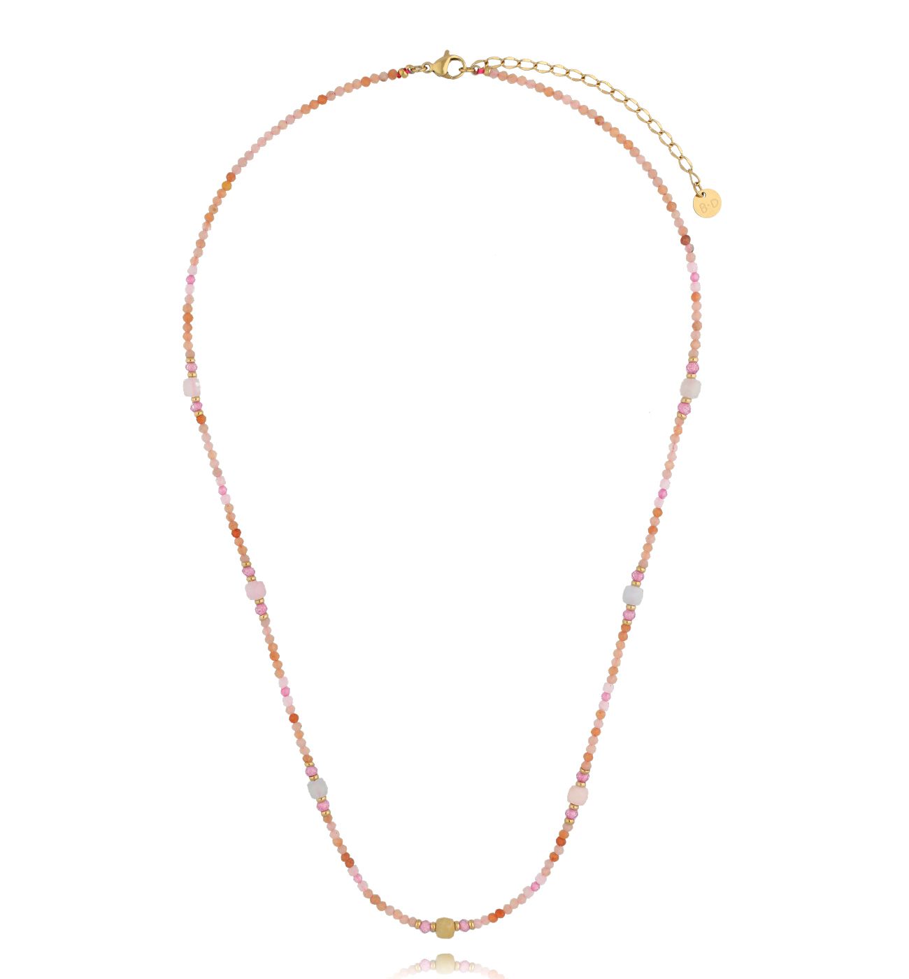 Naszyjnik różowy z morganitami - By Dziubeka