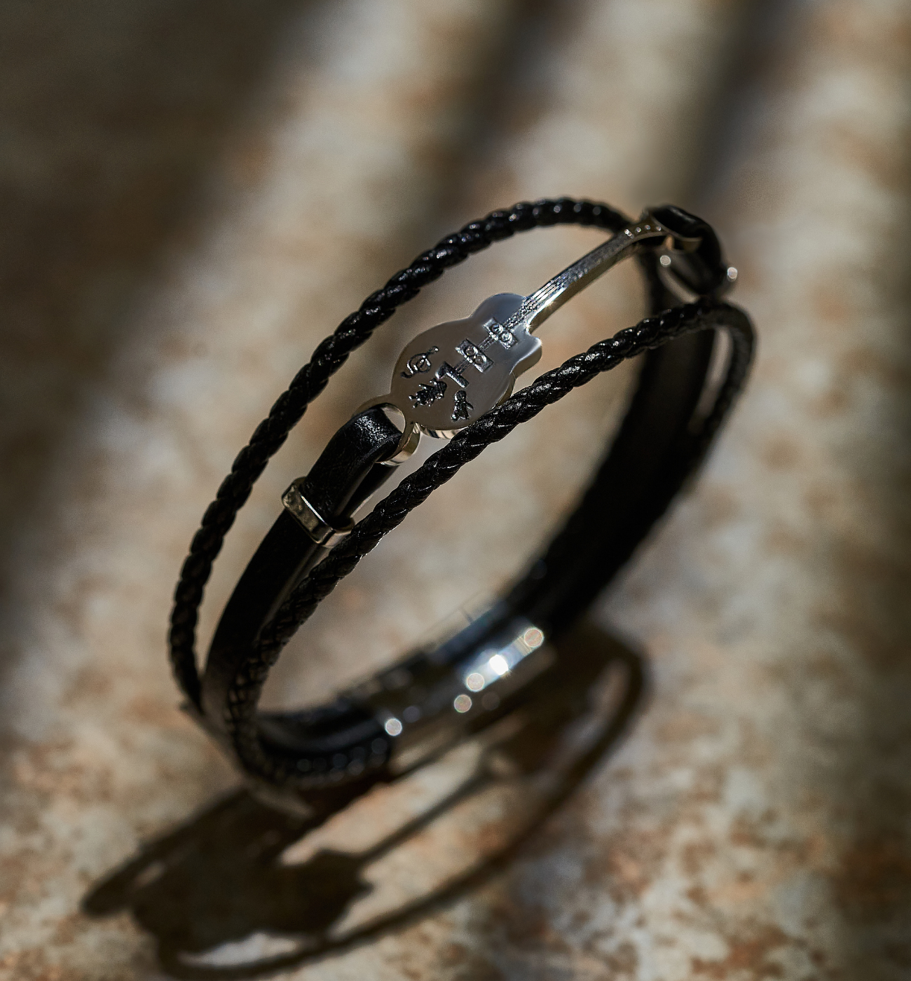 Bransoletka męska z gitarą Hallstein 35 - By Dziubeka