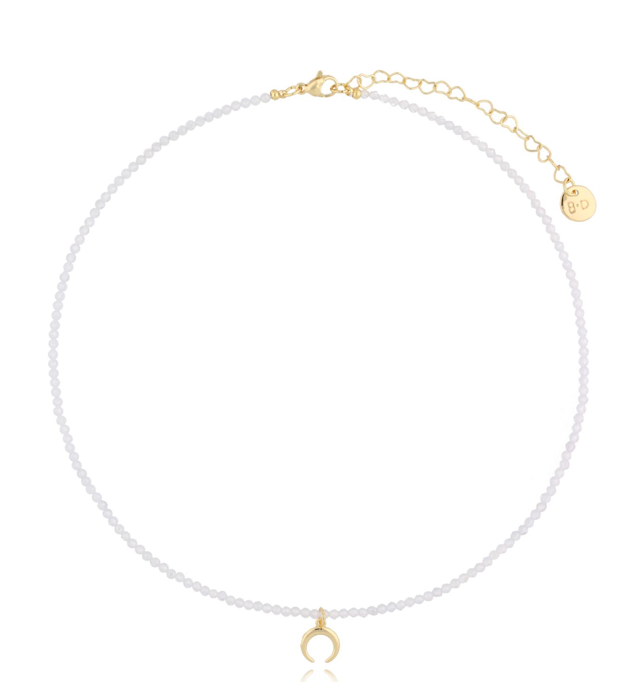 Naszyjnik z cyrkoniami i księżycem Lifestyle - By Dziubeka