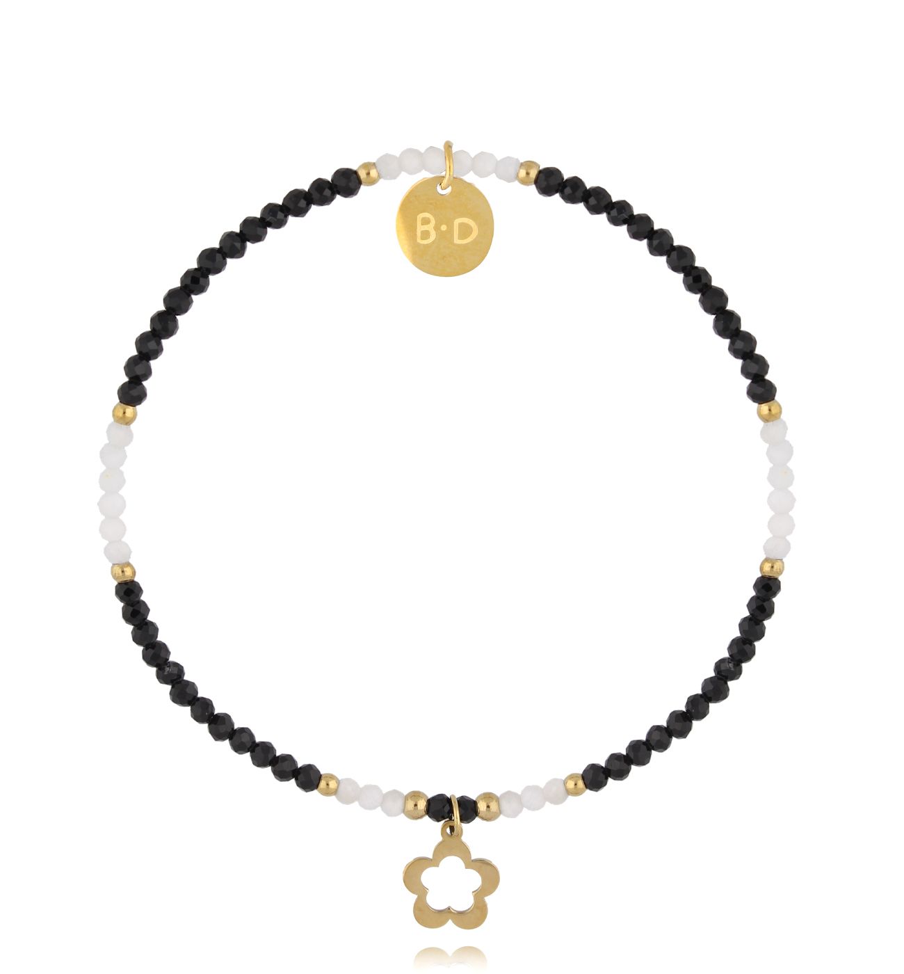 Bransoletka z turmalinami i kamieniami księżycowymi - By Dziubeka