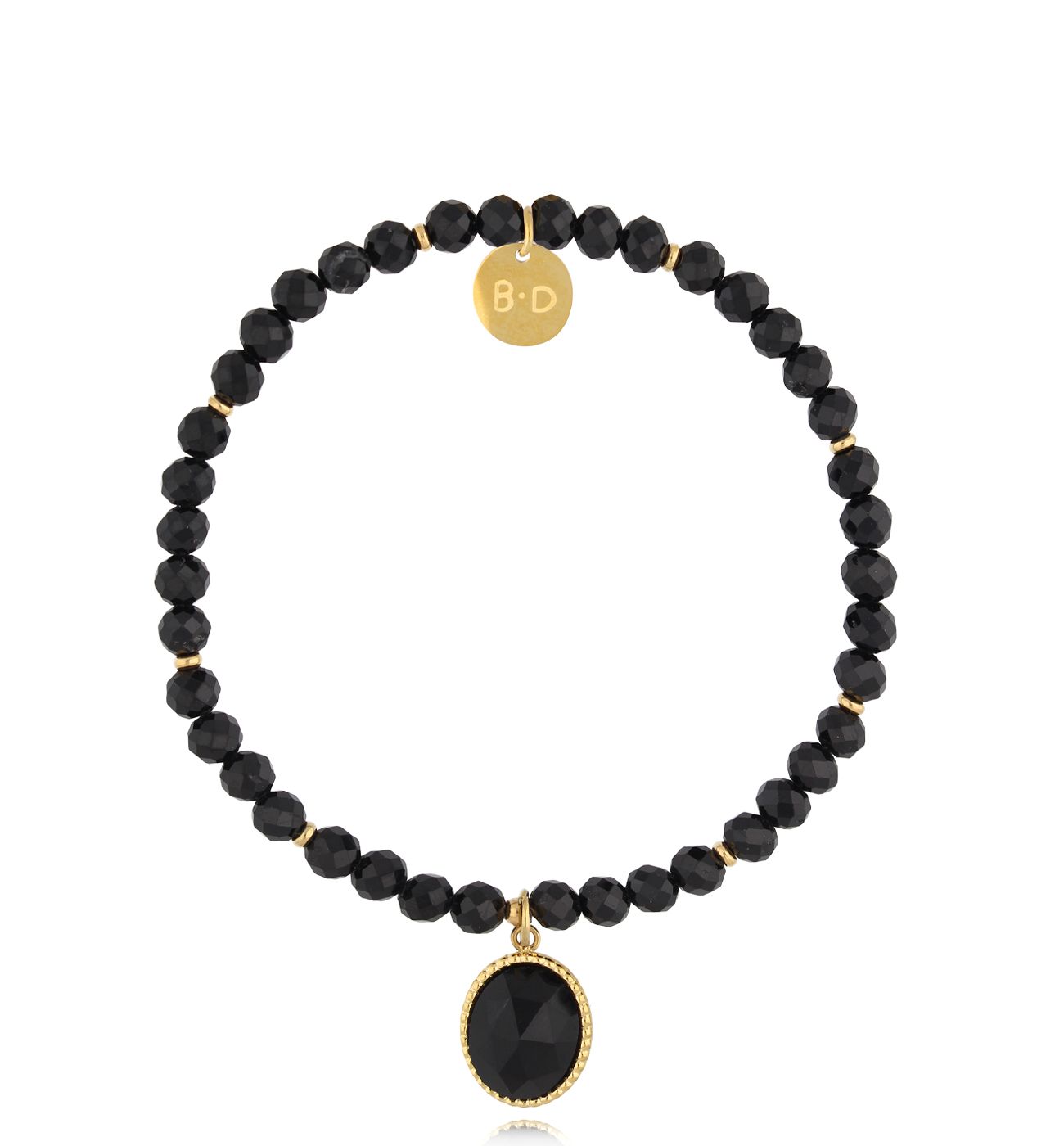 Bransoletka czarna z turmalinami Biskira - By Dziubeka