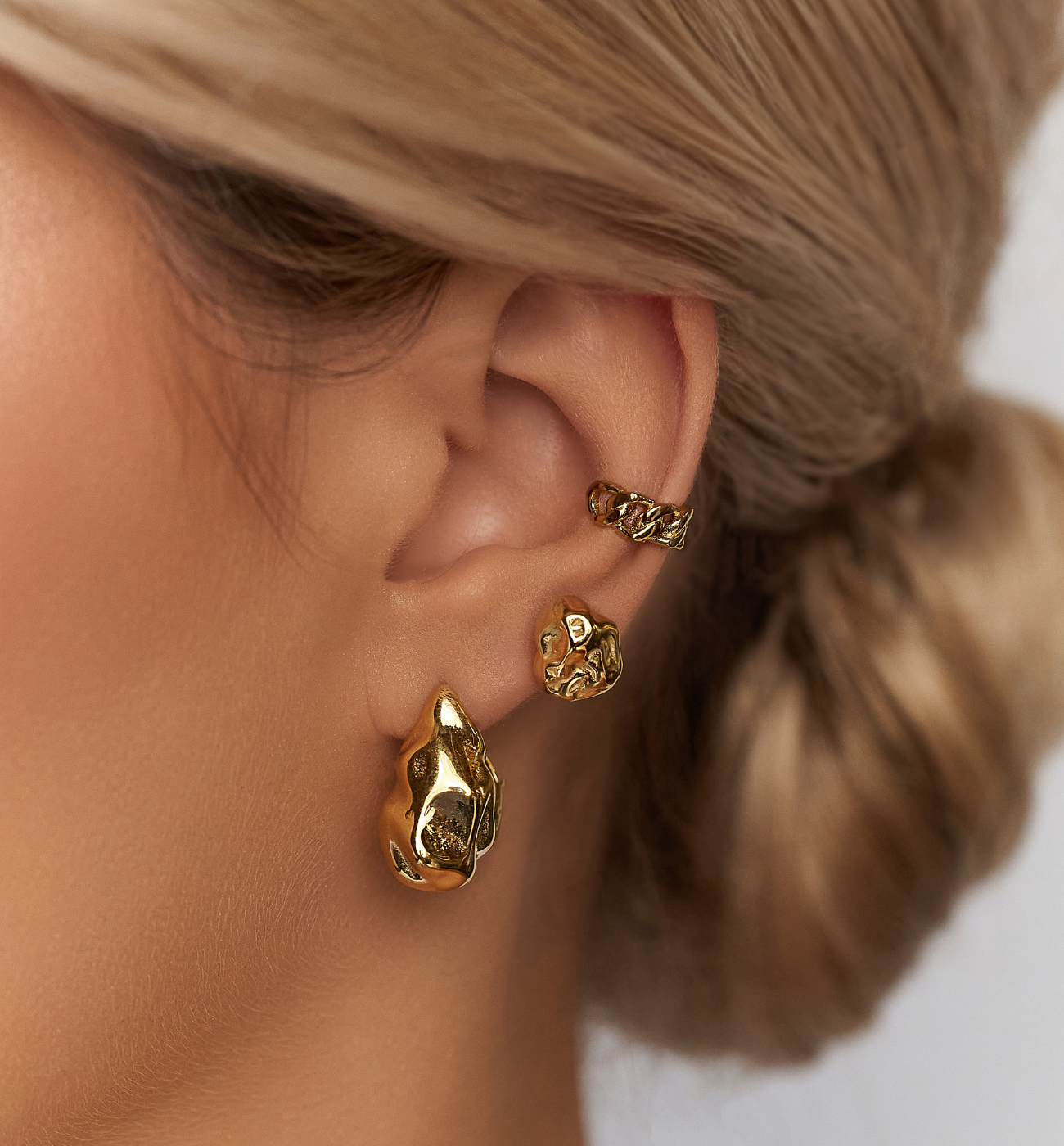 Zestaw złotych kolczyków Z0199 - By Dziubeka