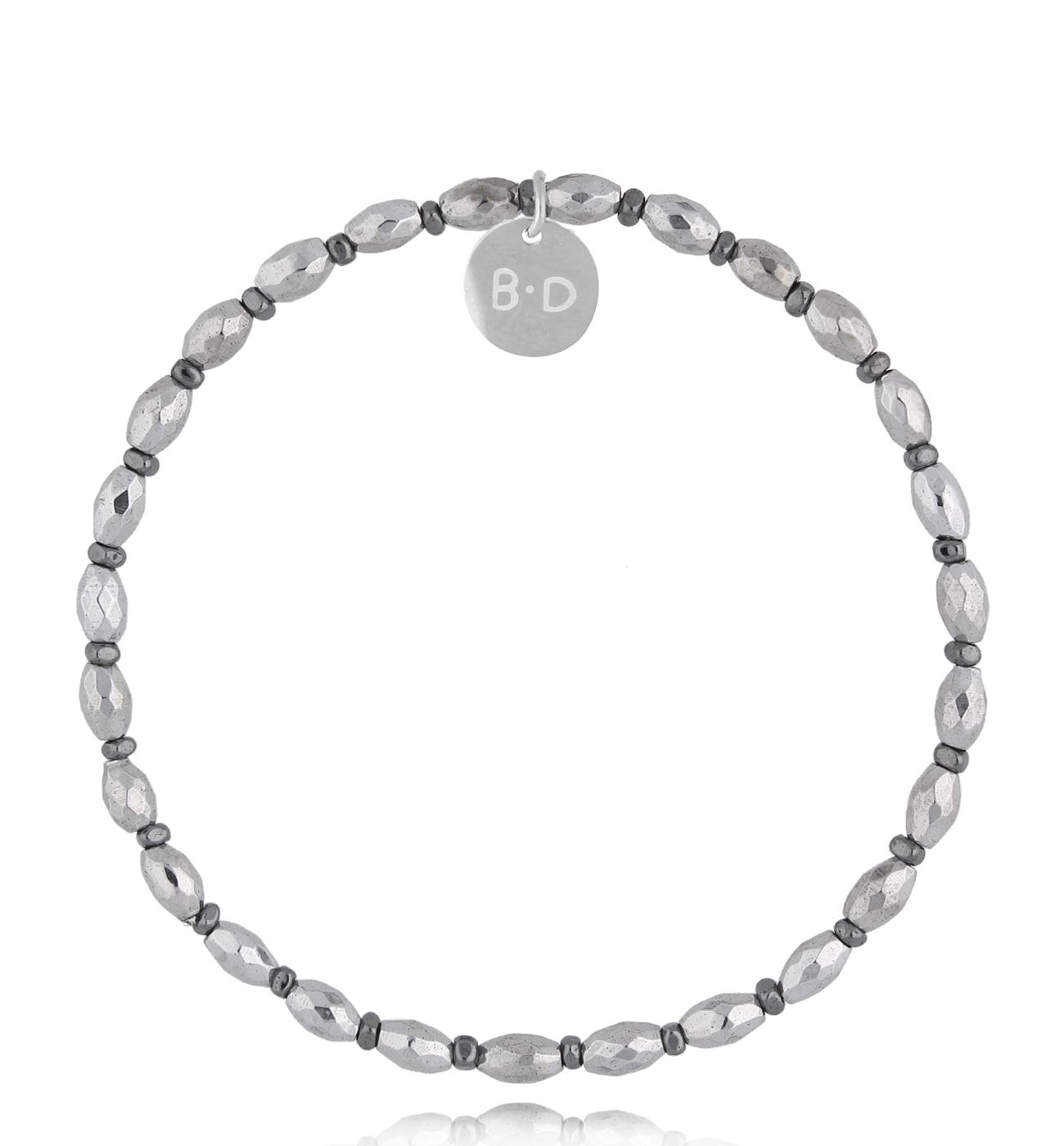 Bransoletka ze srebrnymi hematytami Calgary - By Dziubeka