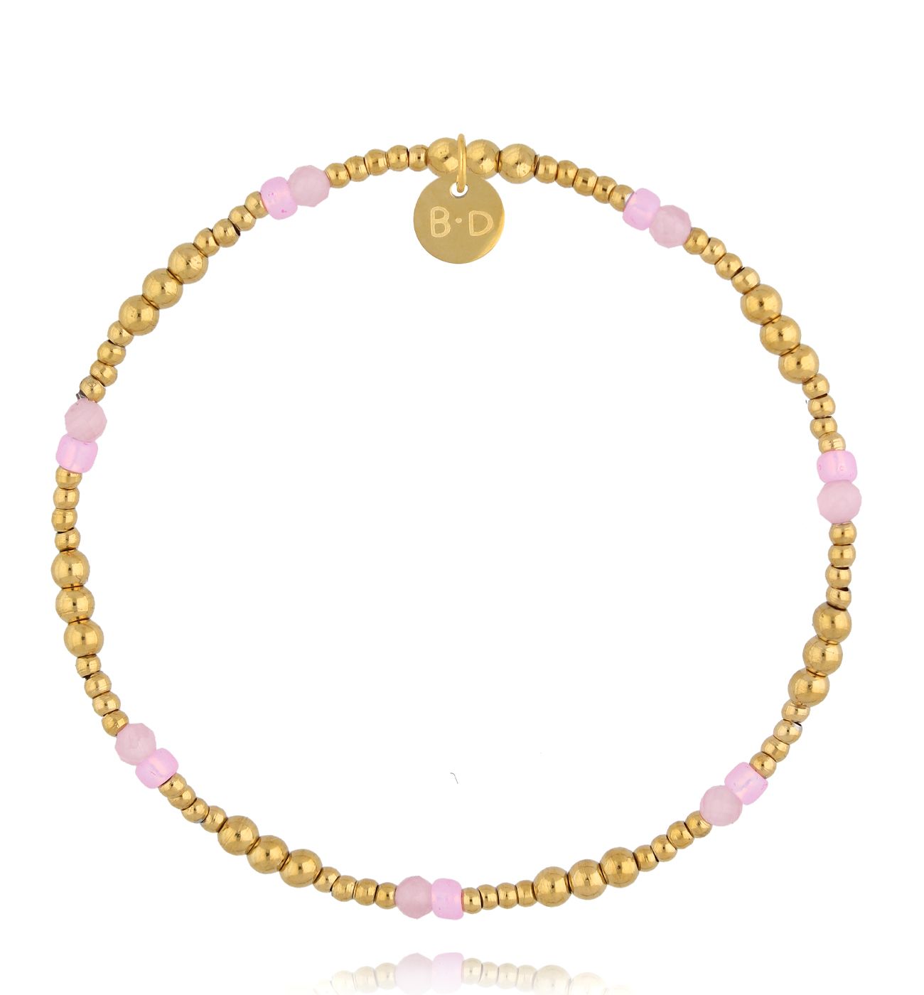 Bransoletka złoto różowa - By Dziubeka