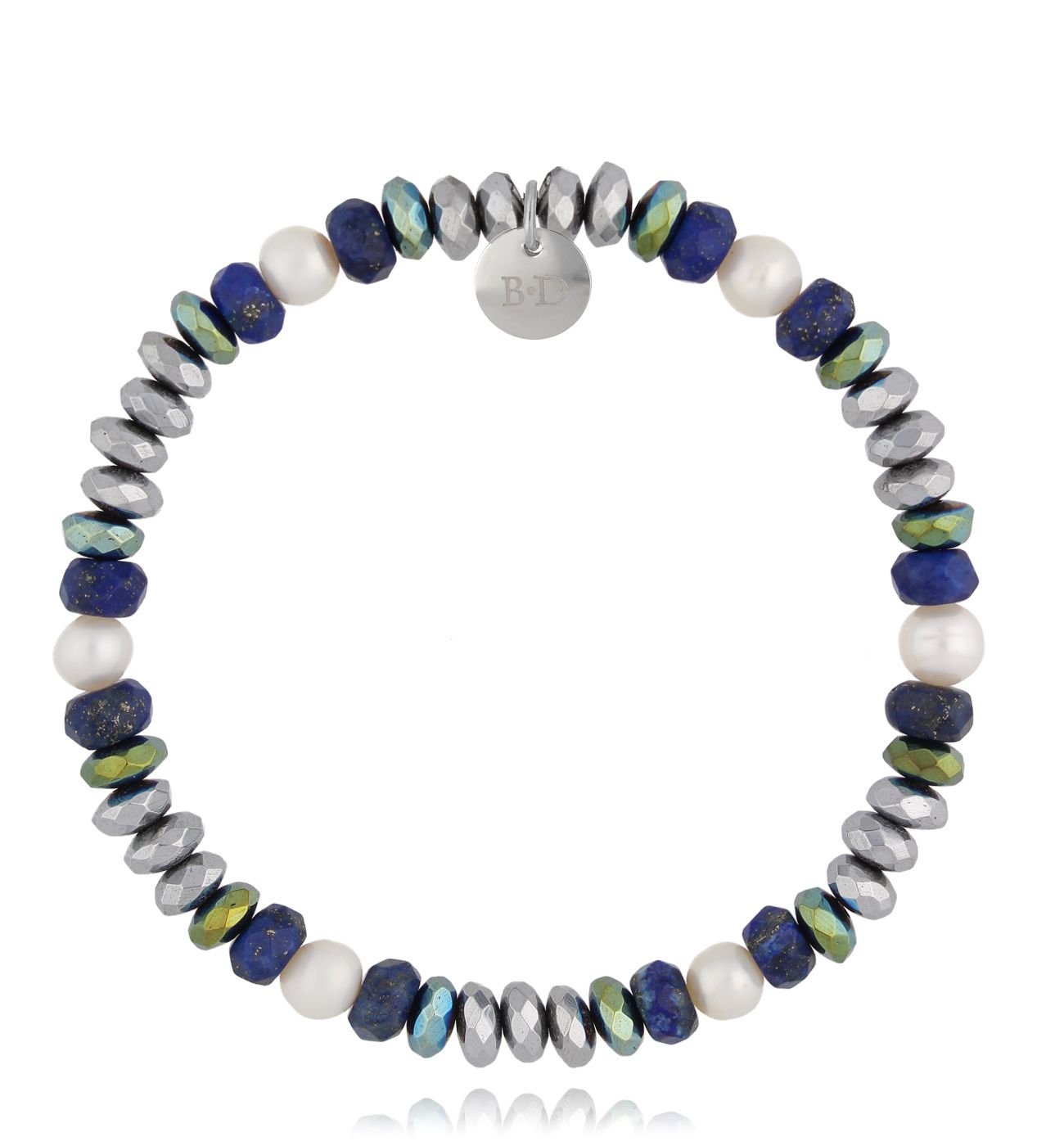 Bransoletka z hematytami i lapisami Eindridi 80 - By Dziubeka