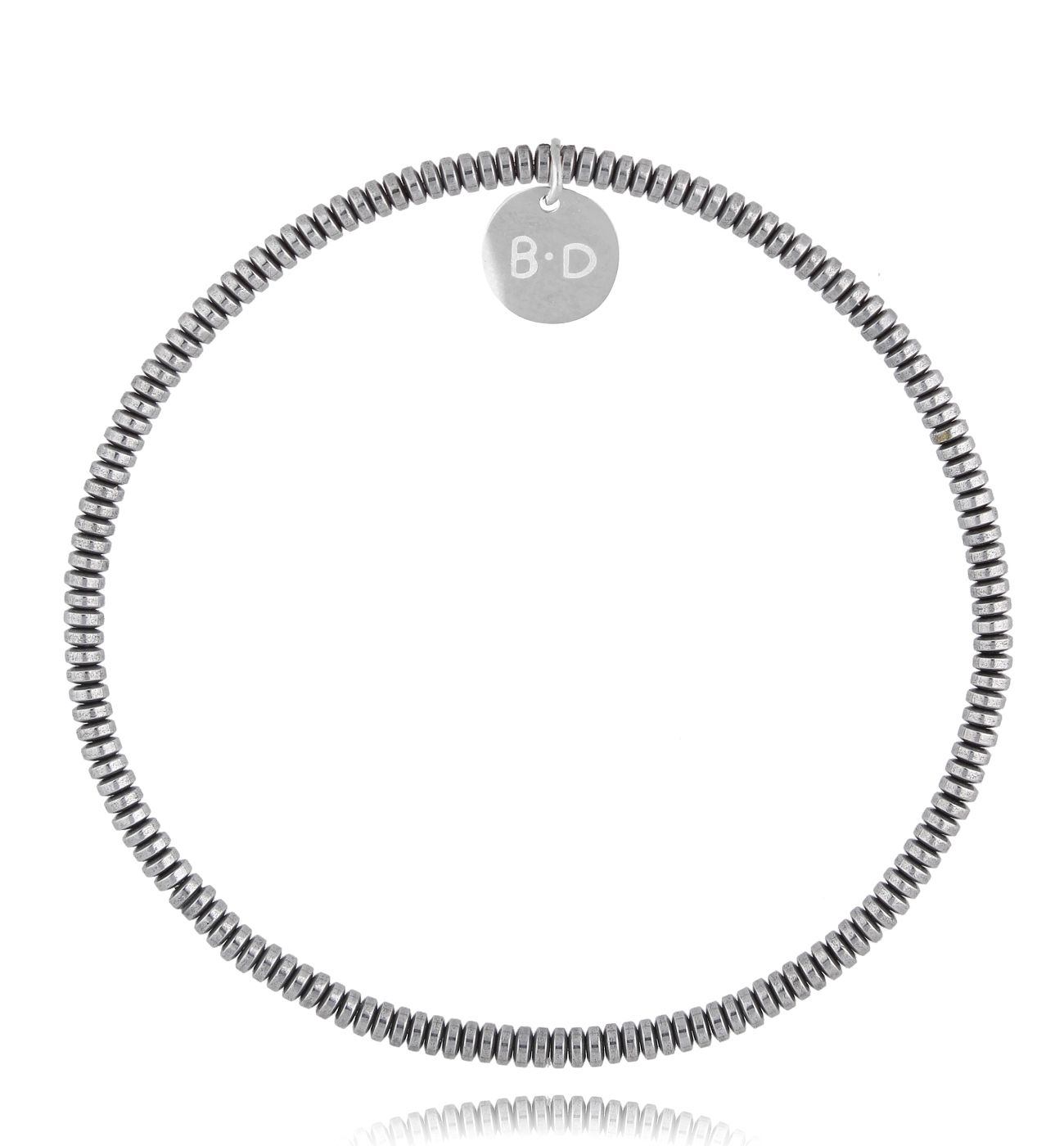 Bransoletka srebrna z hematytami Sagama - By Dziubeka