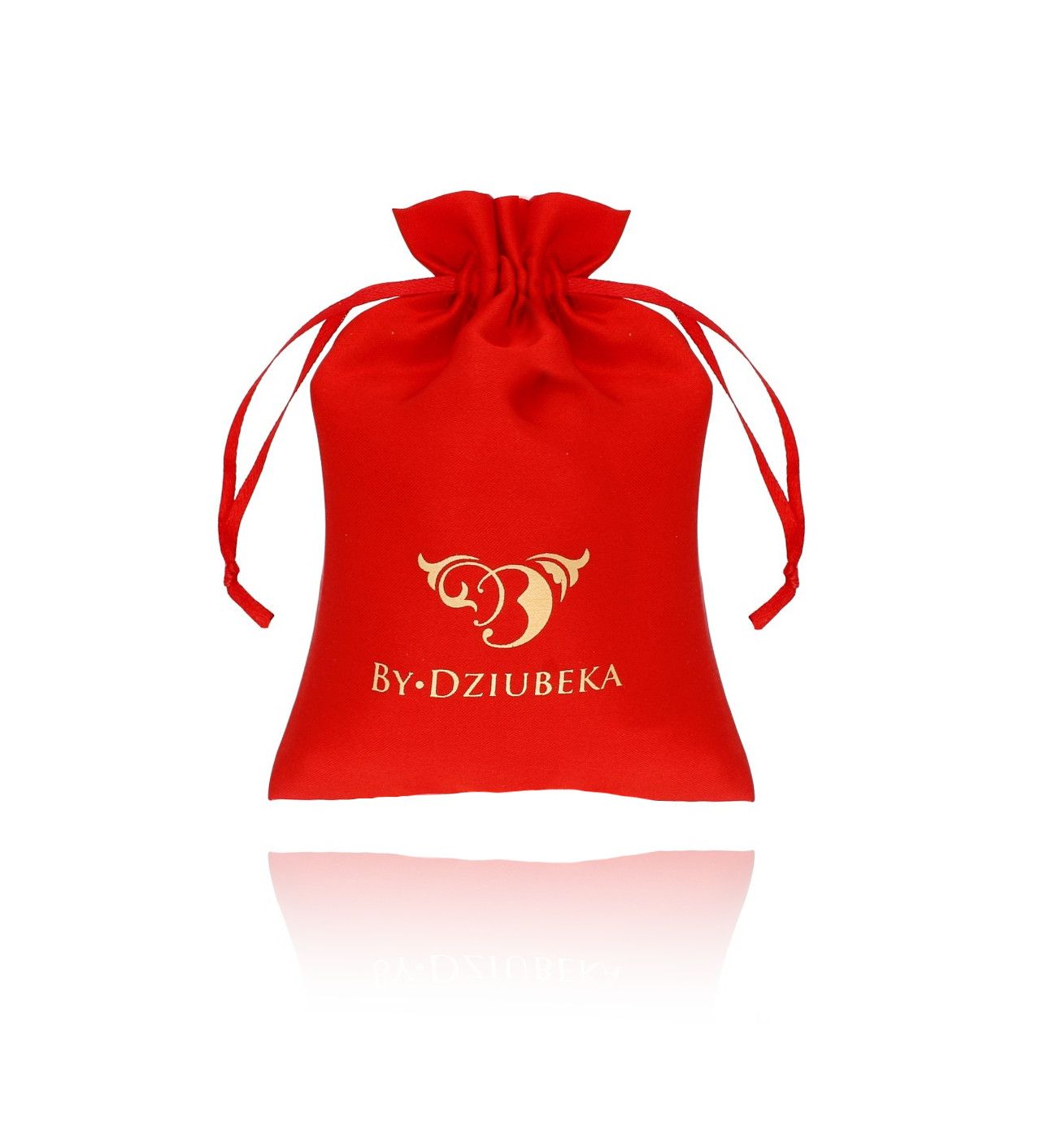 Woreczek satynowy średni czerwony - By Dziubeka