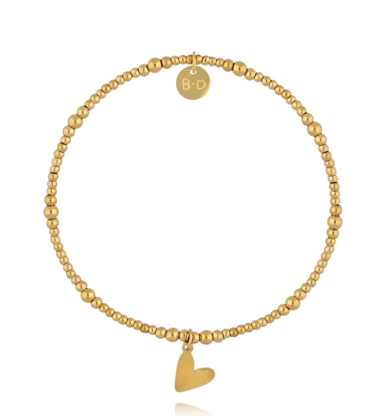 Bransoletka złota z sercem - By Dziubeka