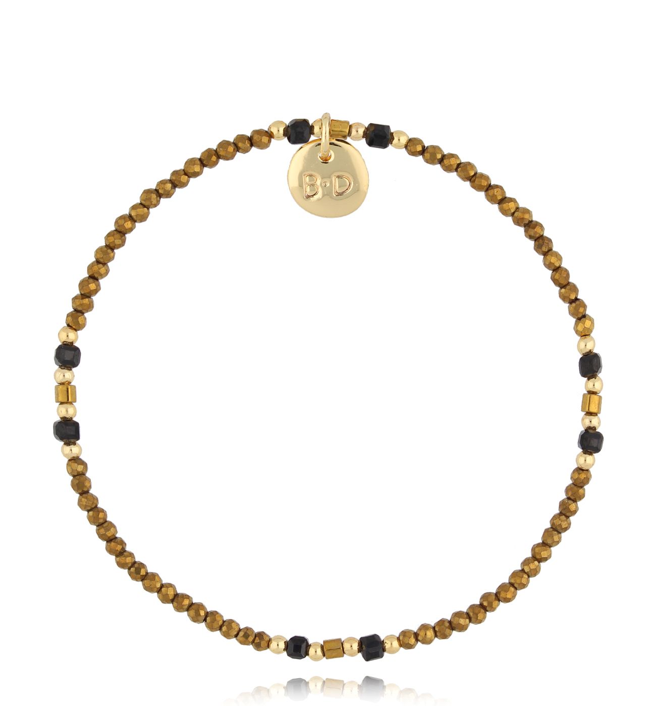 Bransoletka z brązowymi hematytami Ganga - By Dziubeka