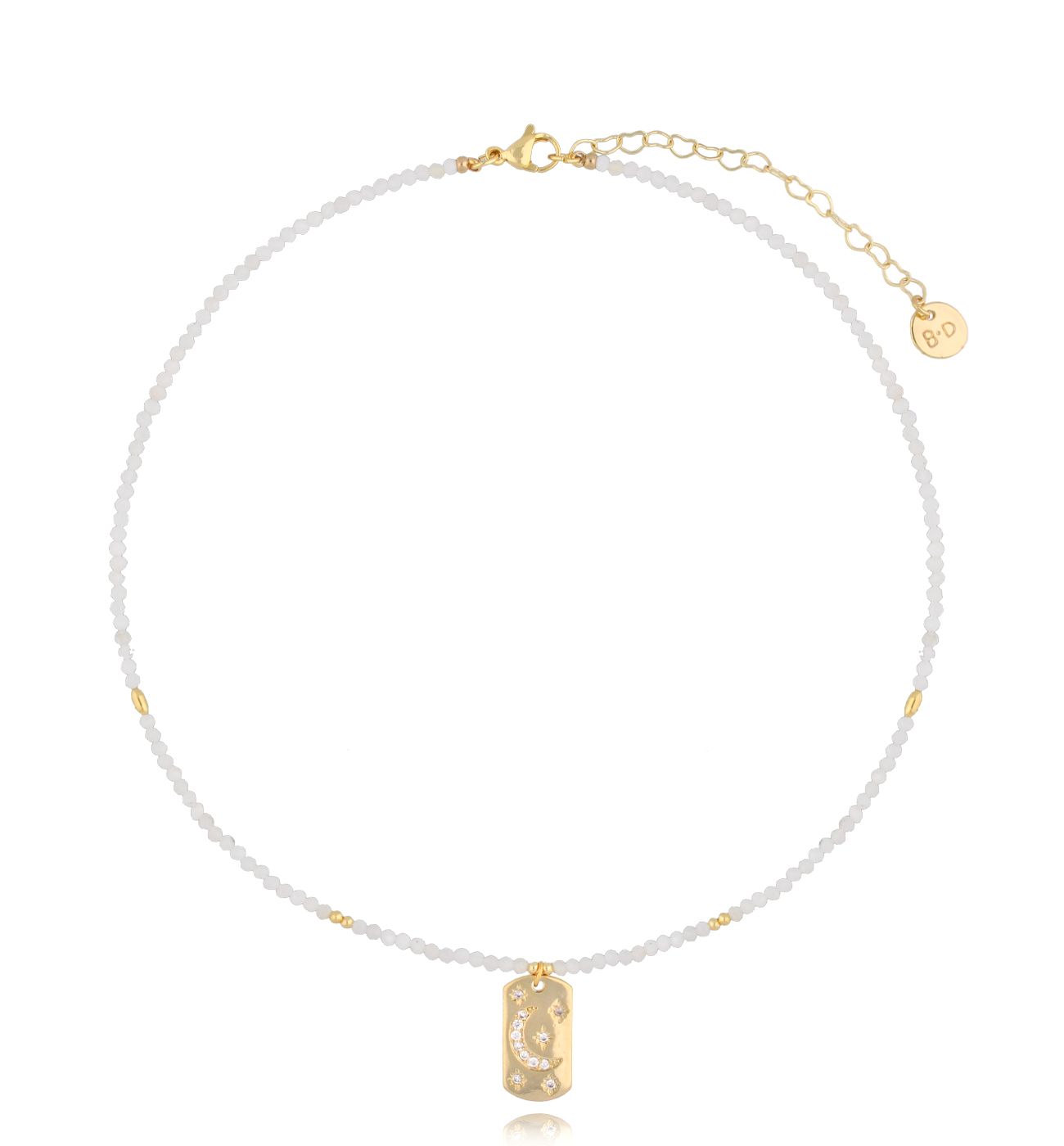 Naszyjnik z kamieniami księżycowymi Iolanda - By Dziubeka